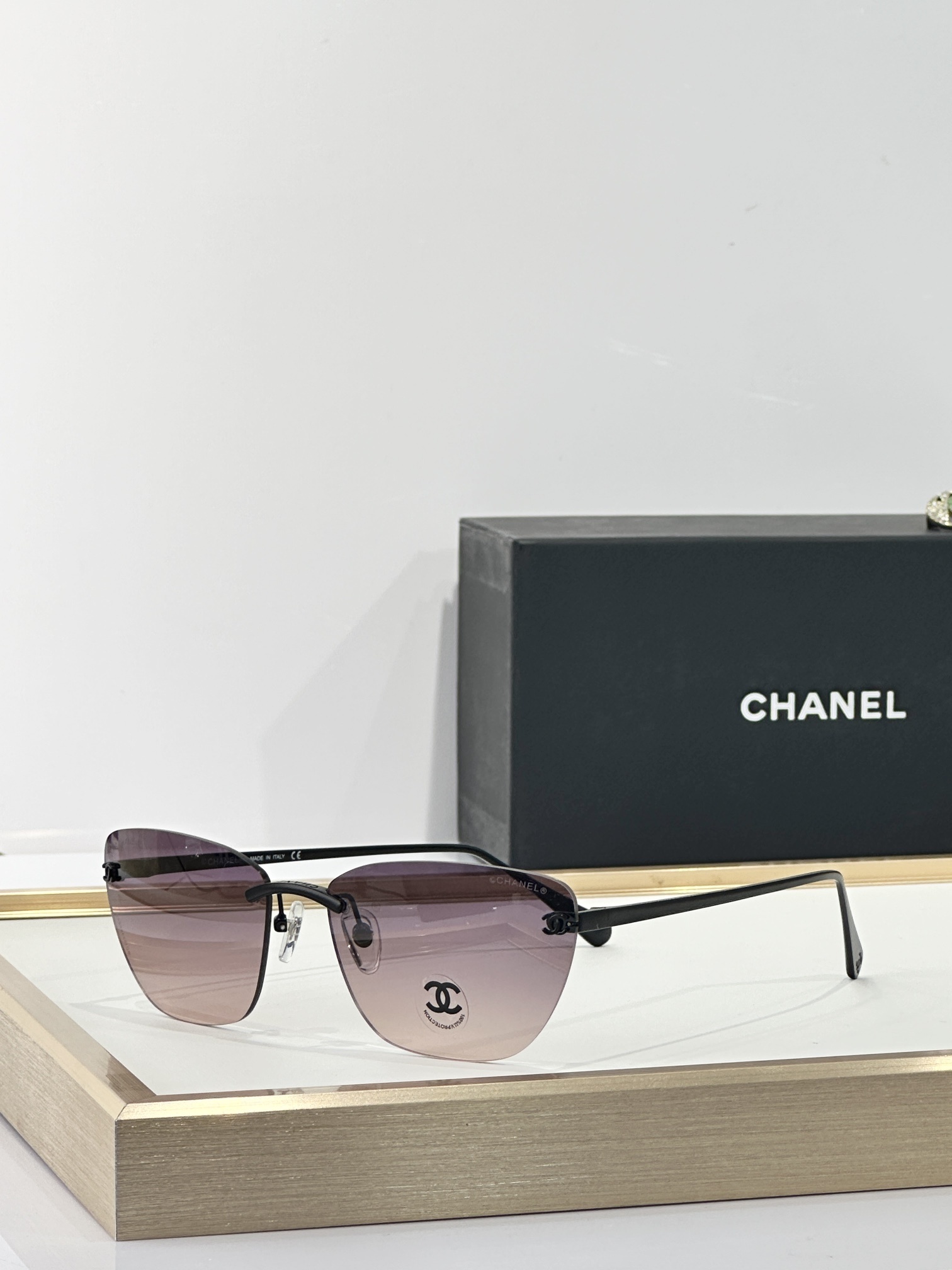 Chanel Butterfly Rimless Sunglasses - Elegant Gradient Lenses
