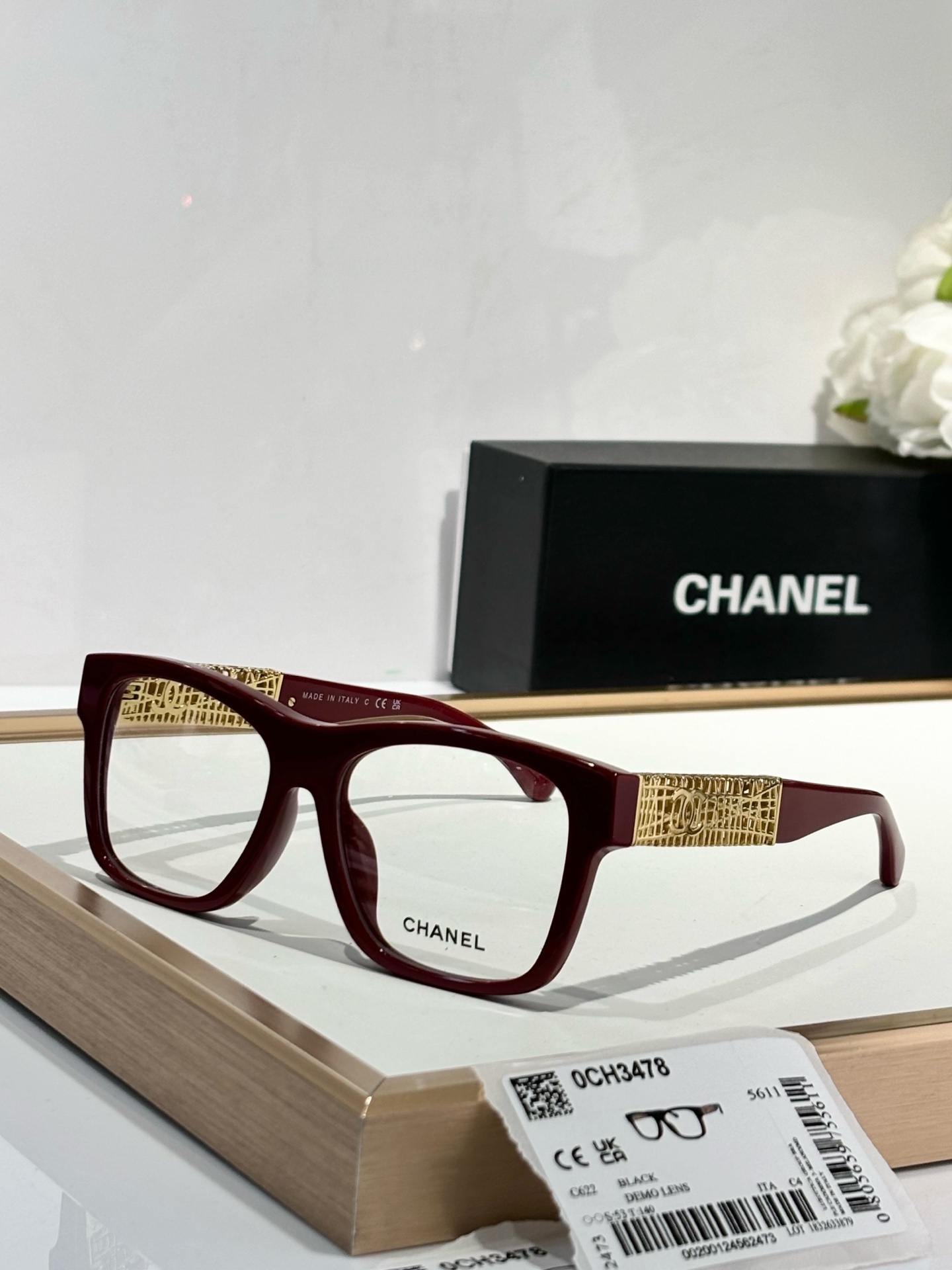 Chanel 0CH3478 Luxury Square Eyeglasses for Women - Optical Frames