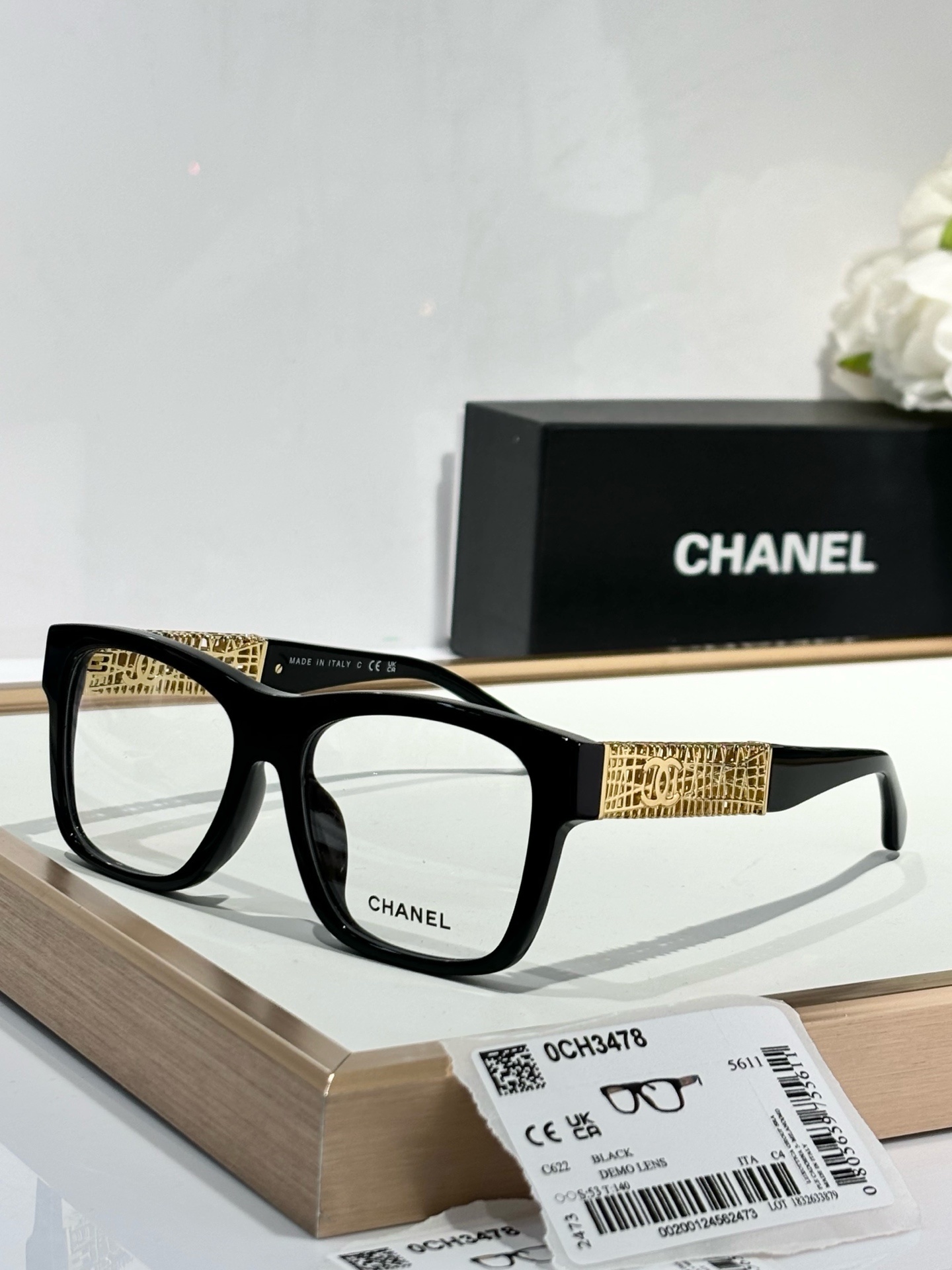 Chanel 0CH3478 Luxury Square Eyeglasses for Women - Optical Frames