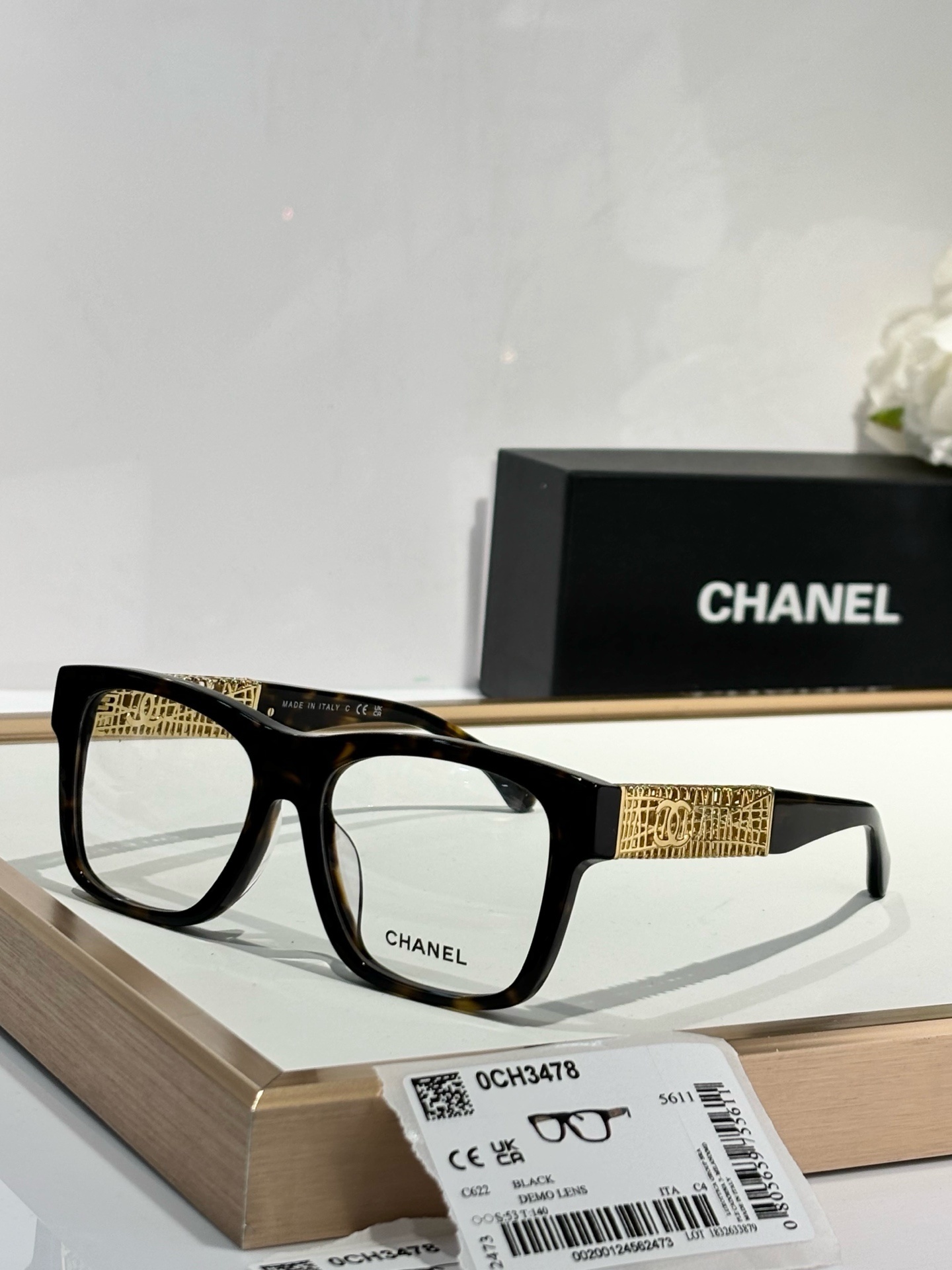 Chanel 0CH3478 Luxury Square Eyeglasses for Women - Optical Frames