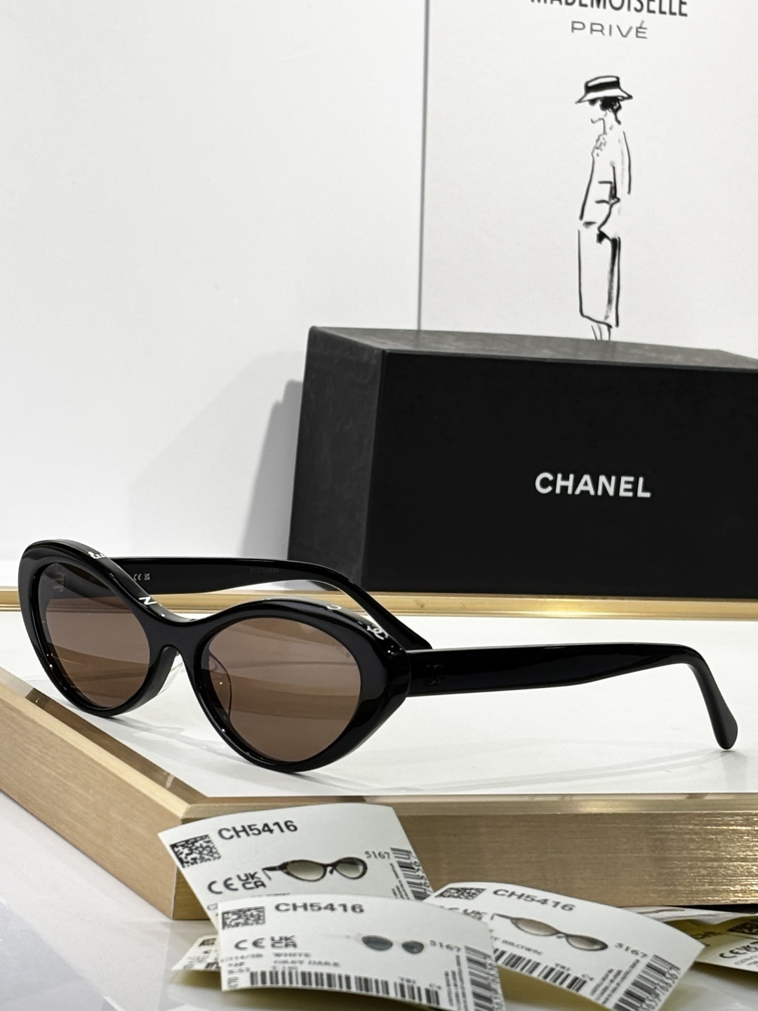Chanel CH5416 Cat Eye Sunglasses with CC Logo - Luxury Eyewear