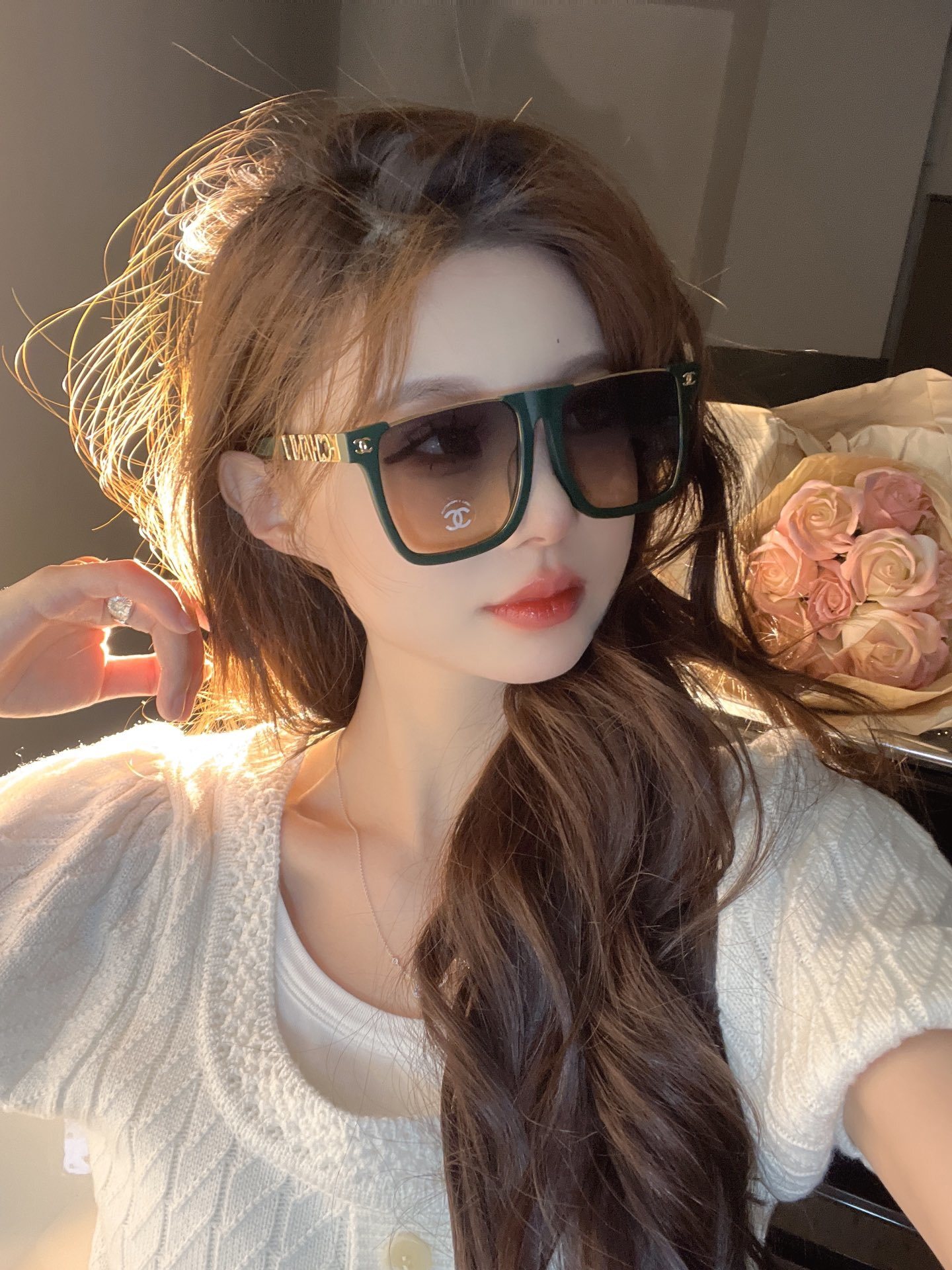 Luxury Oversized Square Sunglasses for Women - Chic Black Frame