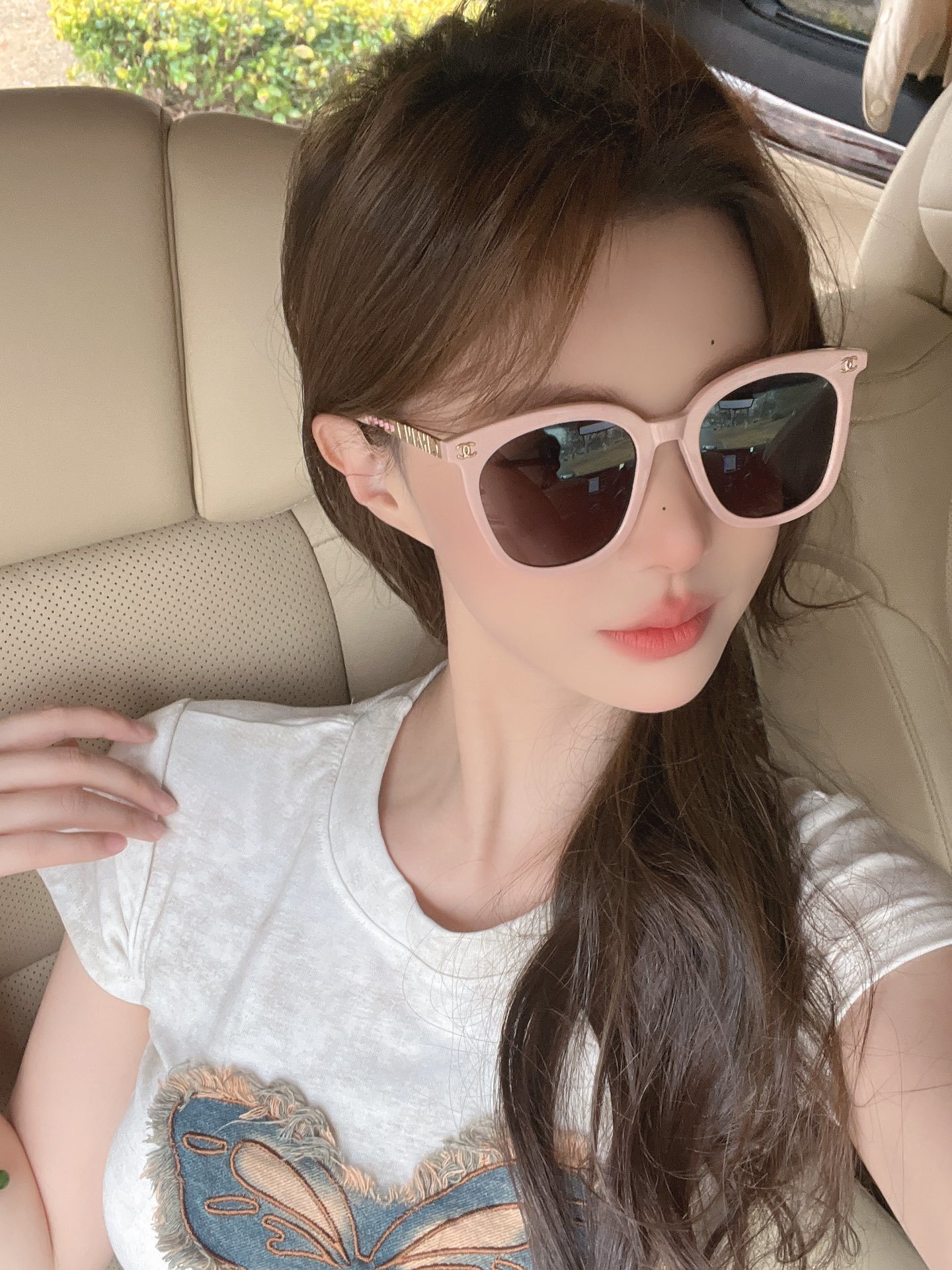 Women’s Chic Nude Pink Square Sunglasses – Designer Style UV400