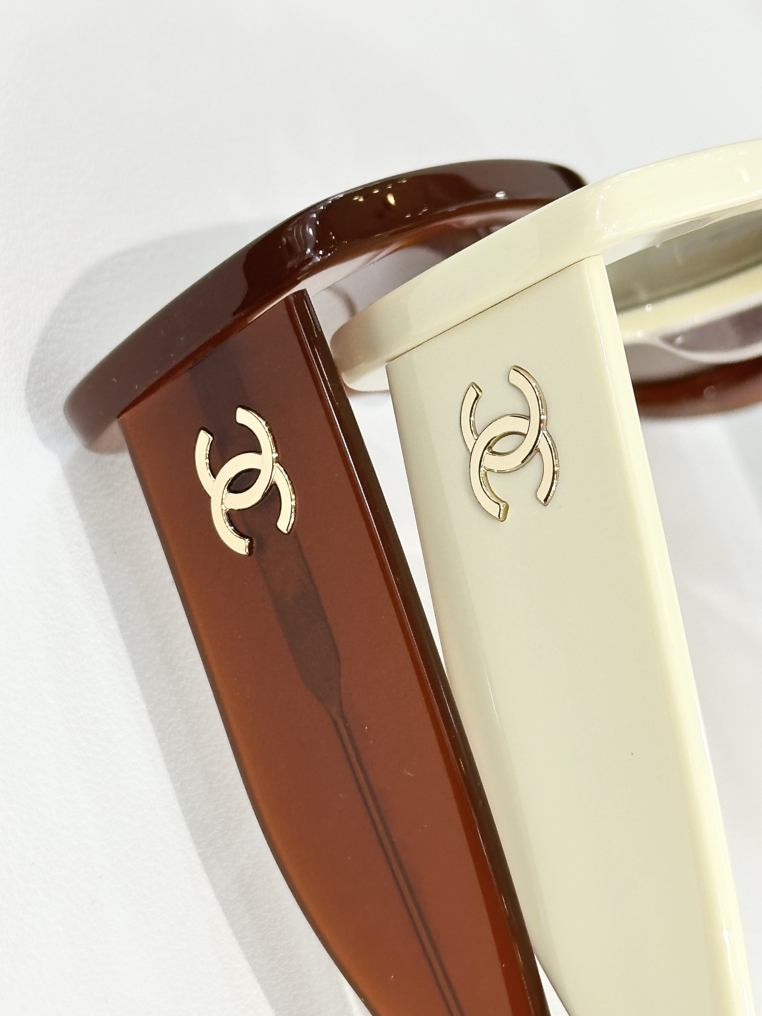 Chanel Luxury Rectangular Sunglasses with Gold CC Logo Hinges