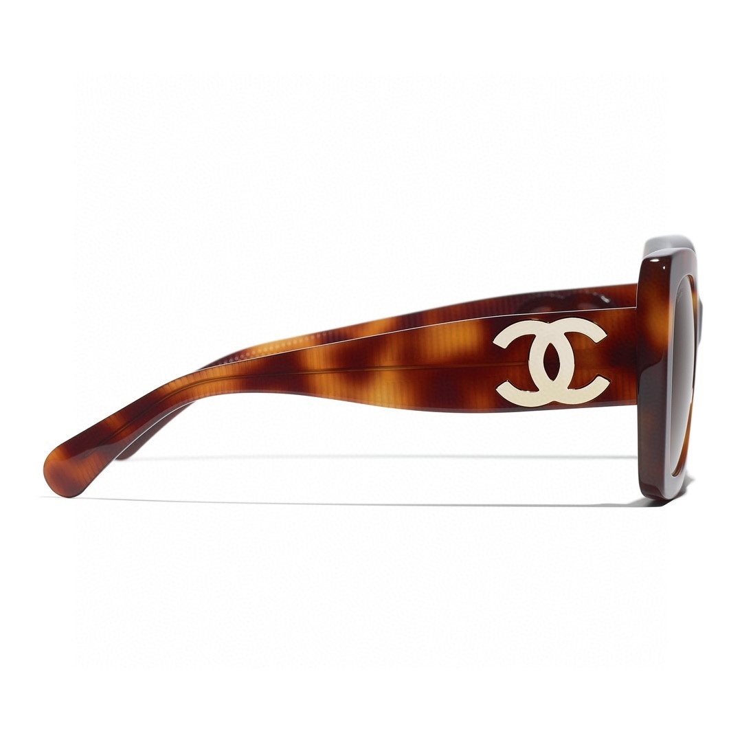 Chanel Oversized Square Sunglasses - Black Acetate with CC Logo