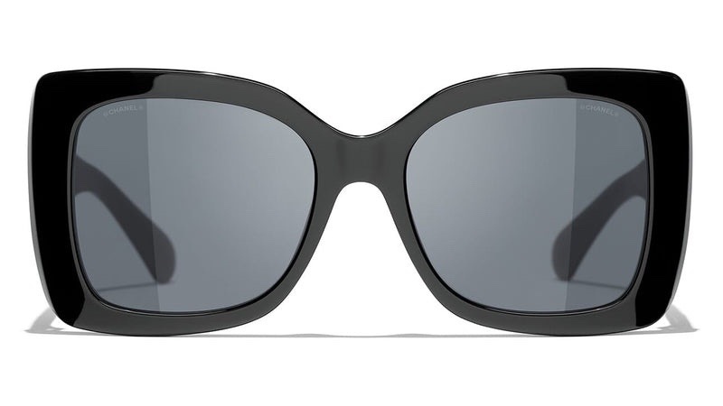Chanel Oversized Square Sunglasses - Black Acetate with CC Logo
