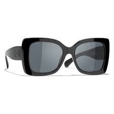 Chanel Oversized Square Sunglasses – Black Acetate with CC Logo