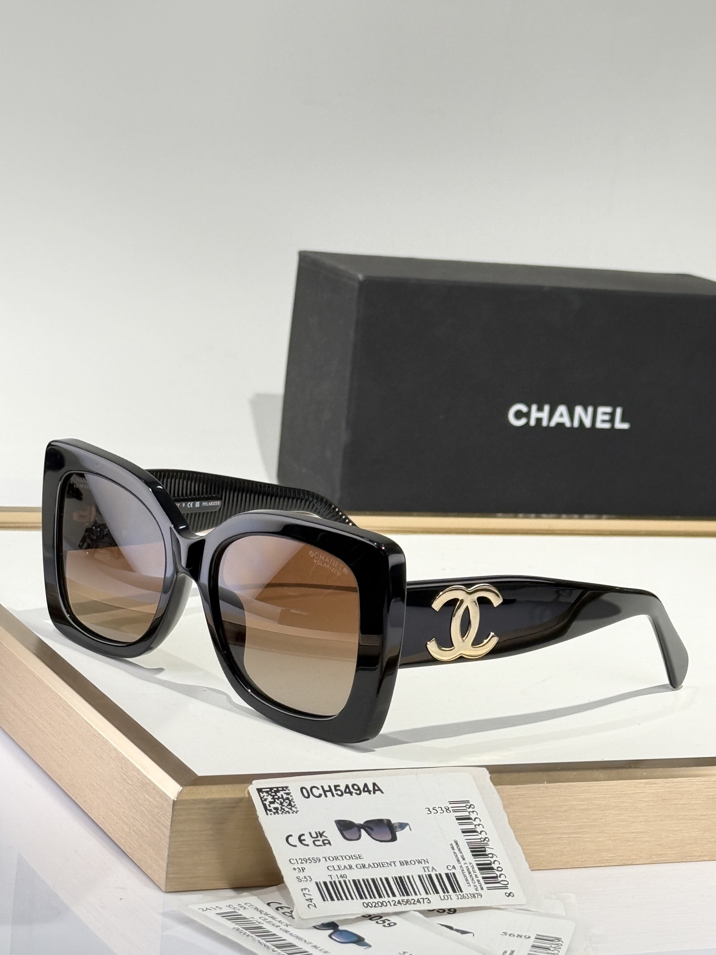 Chanel OCH5494A Oversized Square Sunglasses with Polarized Lenses