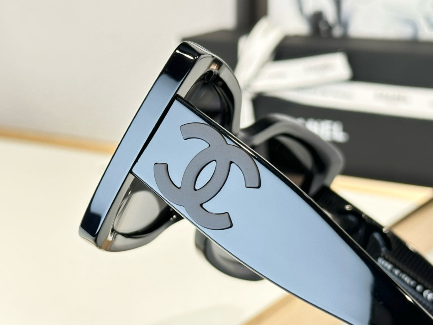 Chanel 5494 Black Square Sunglasses with Iconic CC Logo - 53mm