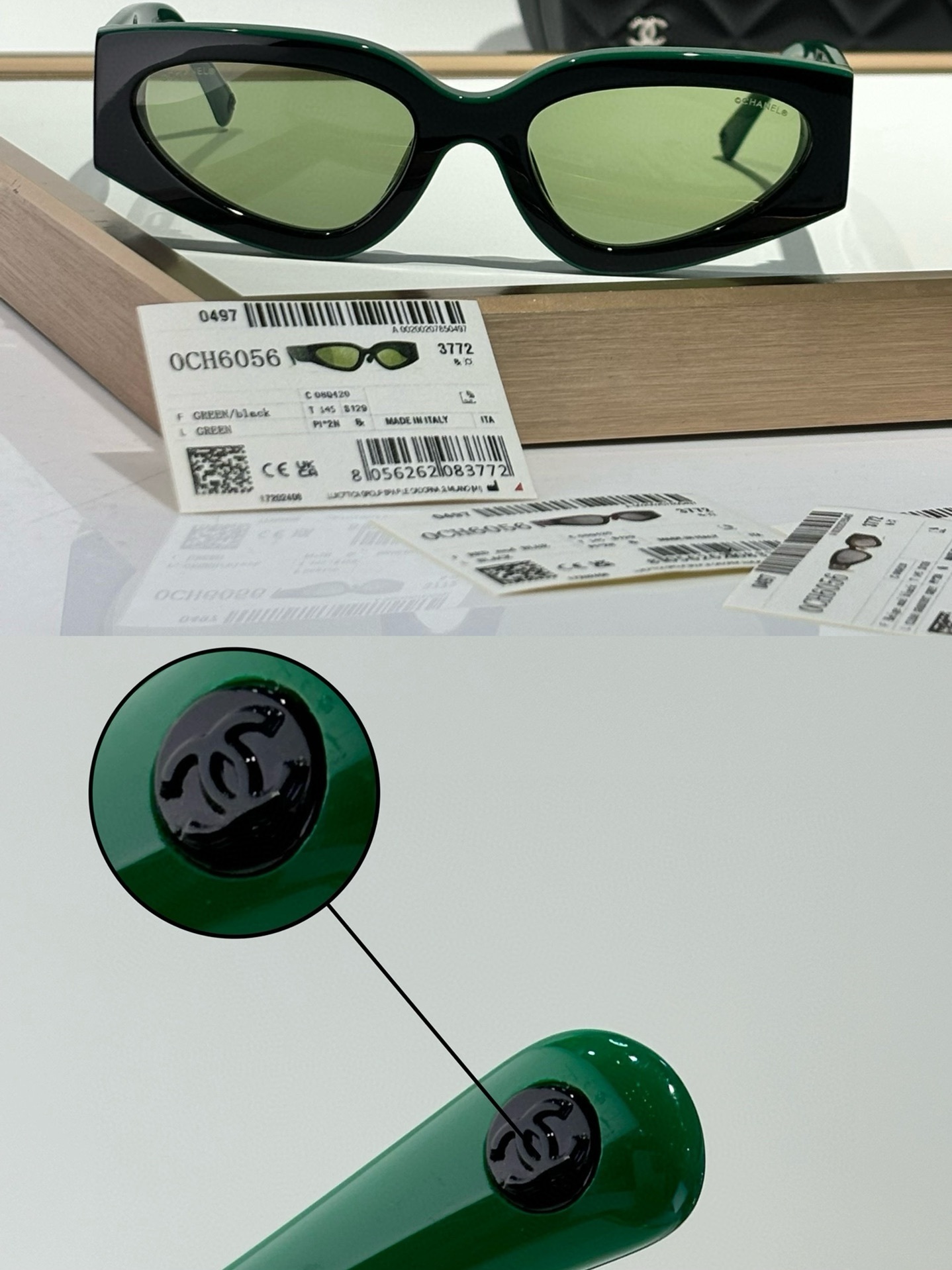 Chanel OCH6056 Polarized Cat Eye Sunglasses - Luxury Italian Eyewear