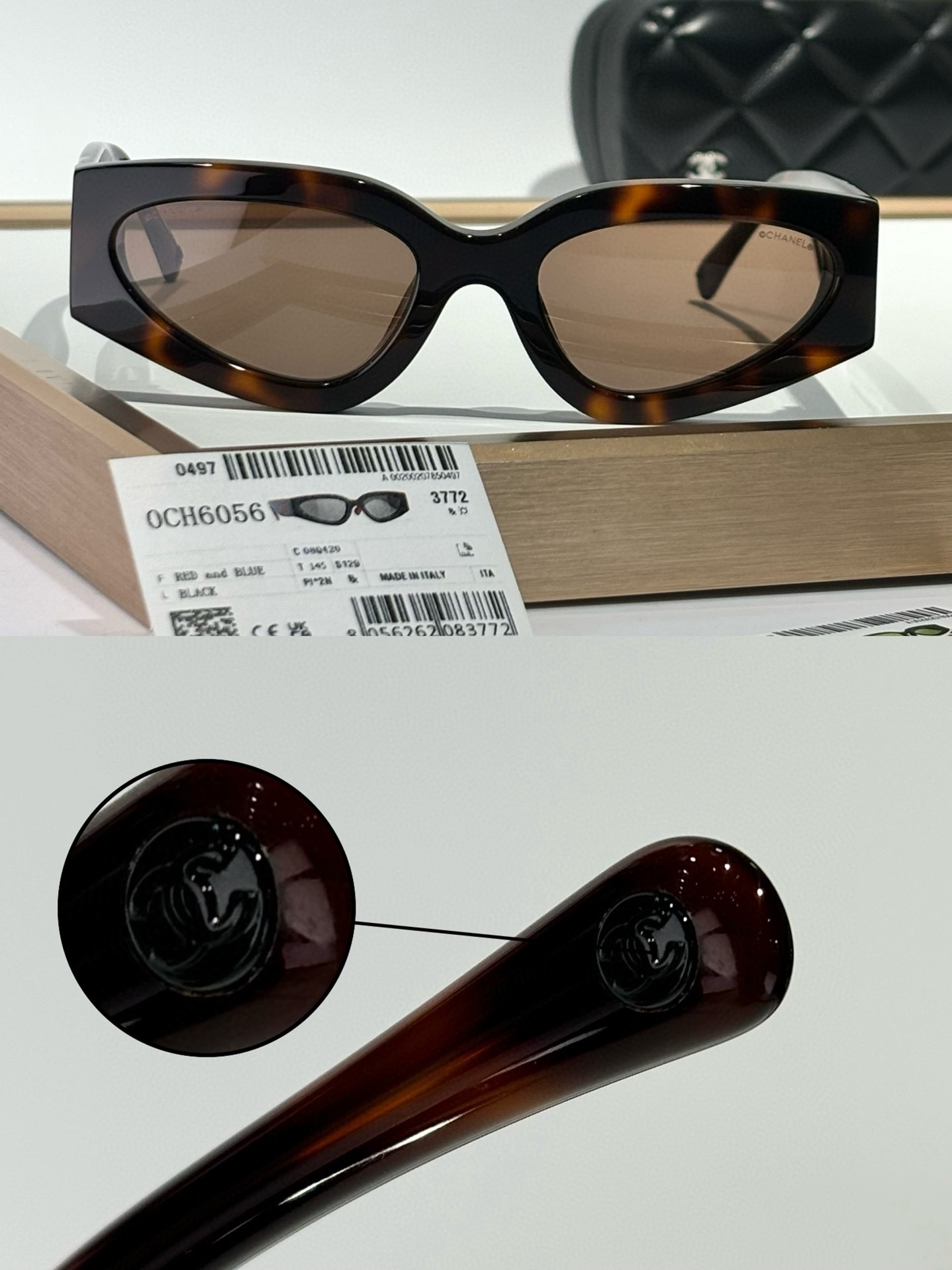 Chanel OCH6056 Polarized Cat Eye Sunglasses - Luxury Italian Eyewear