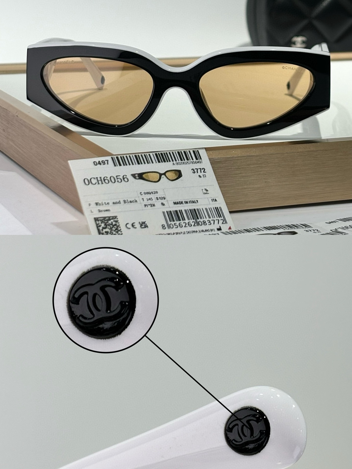 Chanel OCH6056 Polarized Cat Eye Sunglasses - Luxury Italian Eyewear