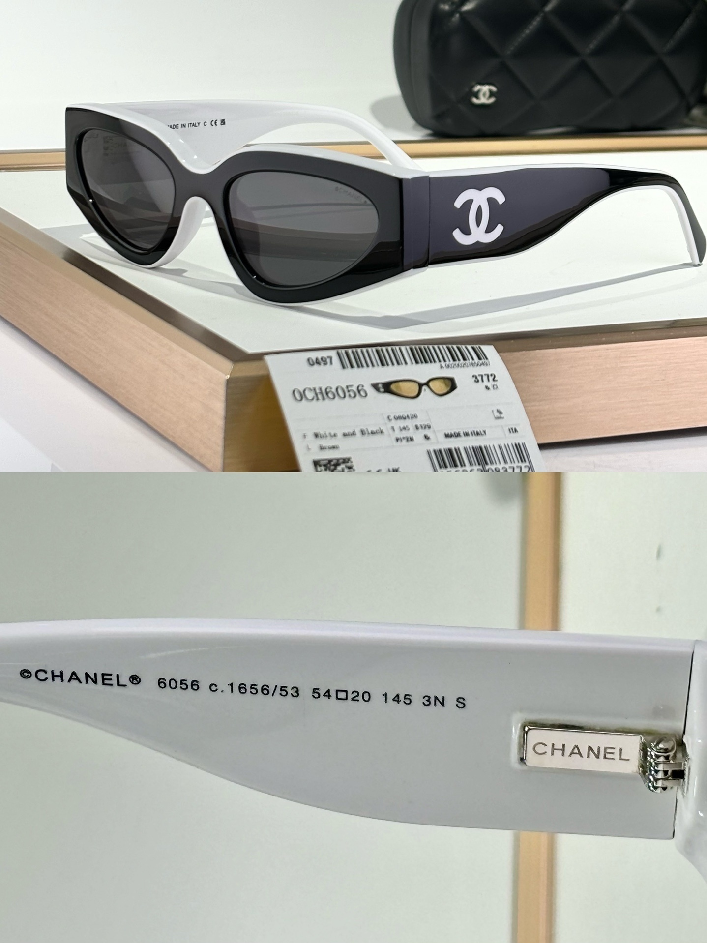 Chanel OCH6056 Luxury Cat-Eye Sunglasses - Designer Italian Eyewear