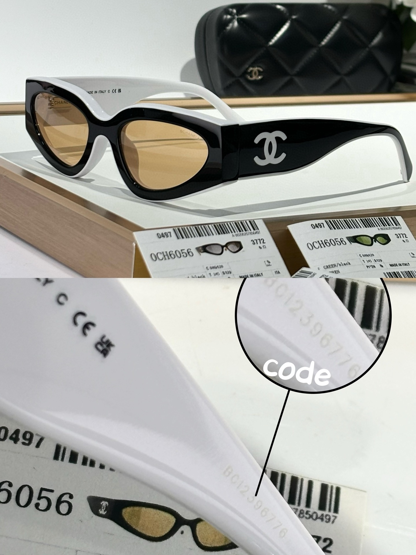 Chanel OCH6056 Luxury Cat-Eye Sunglasses - Designer Italian Eyewear