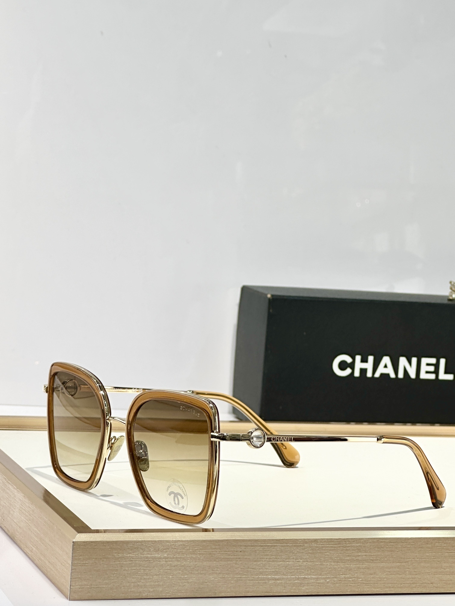 Chanel Luxury Square Sunglasses for Women - Elegant Eyewear