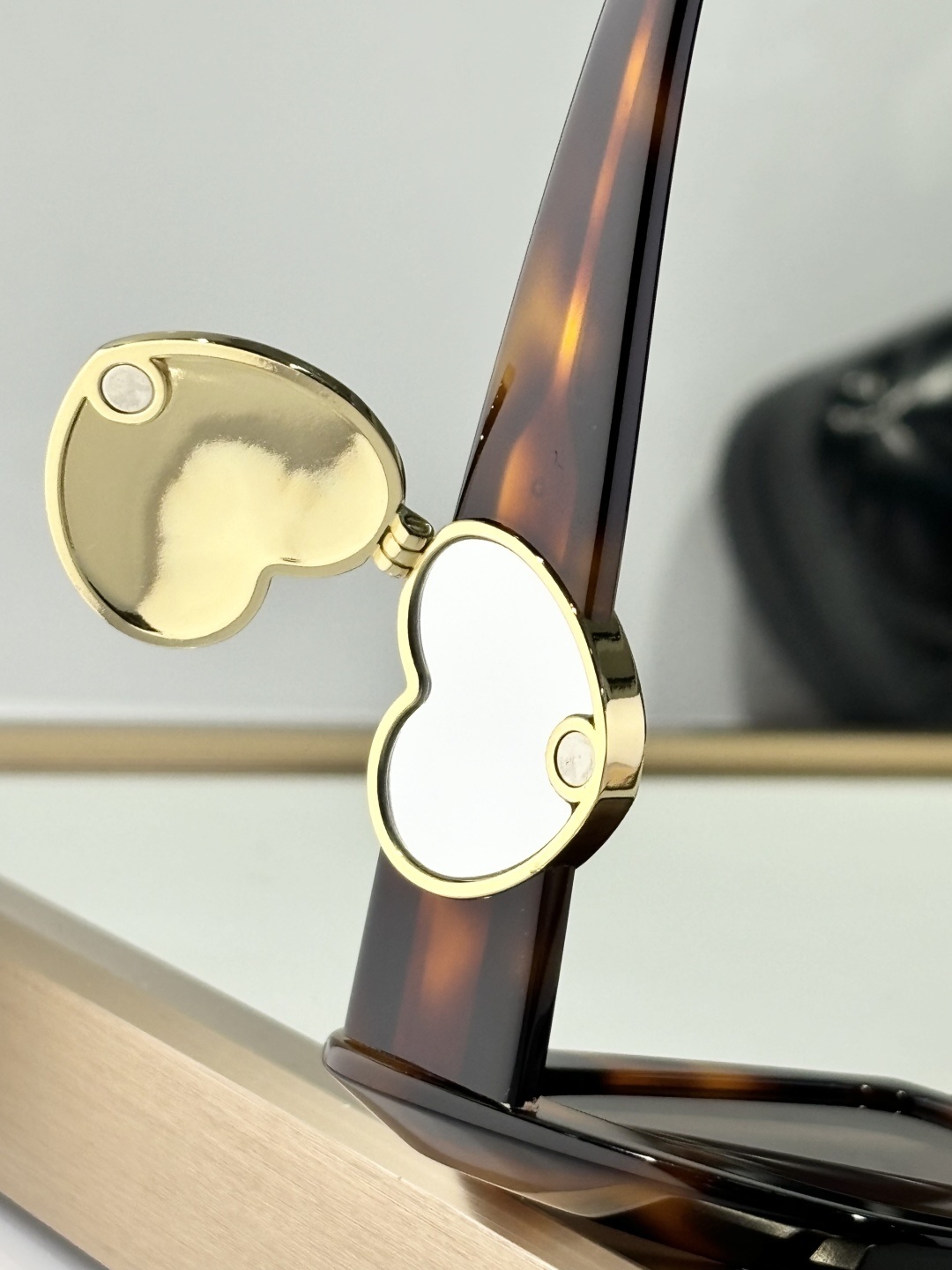 Chanel OCH5517 Oversized Sunglasses with Heart CC Logo Detail