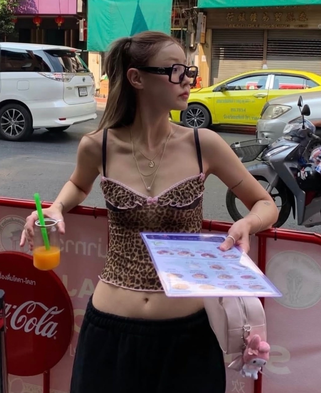 Luxury Oversized Square Frame Glasses with Elegant CC Logo