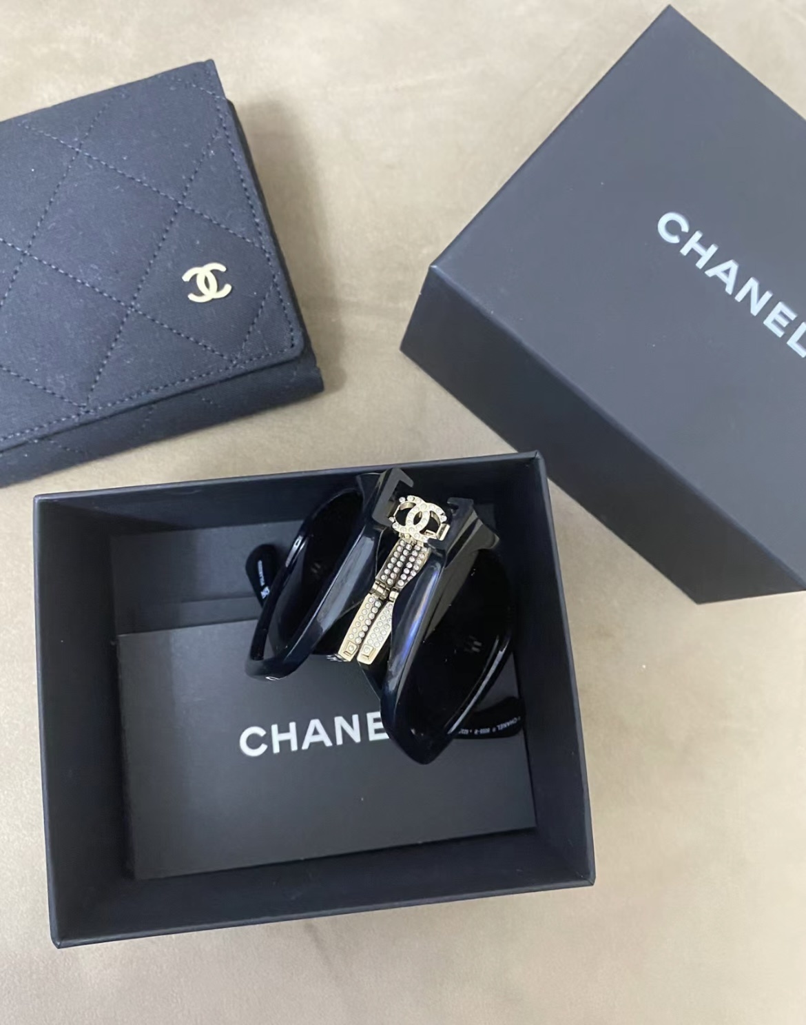 Luxury Black Square Sunglasses for Women with Gold Accents