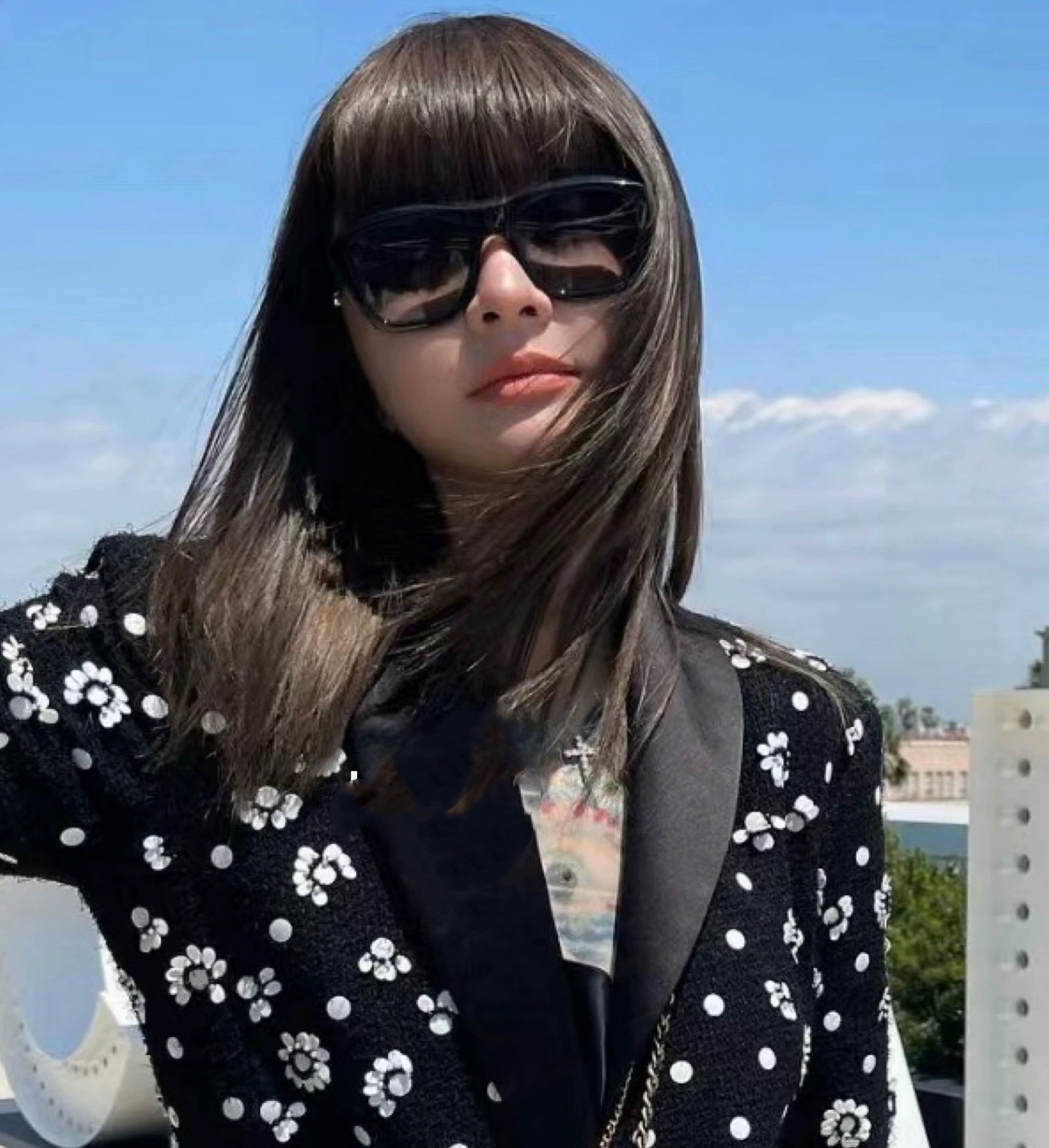 Luxury Black and White Tweed Jacket - Classic French Style