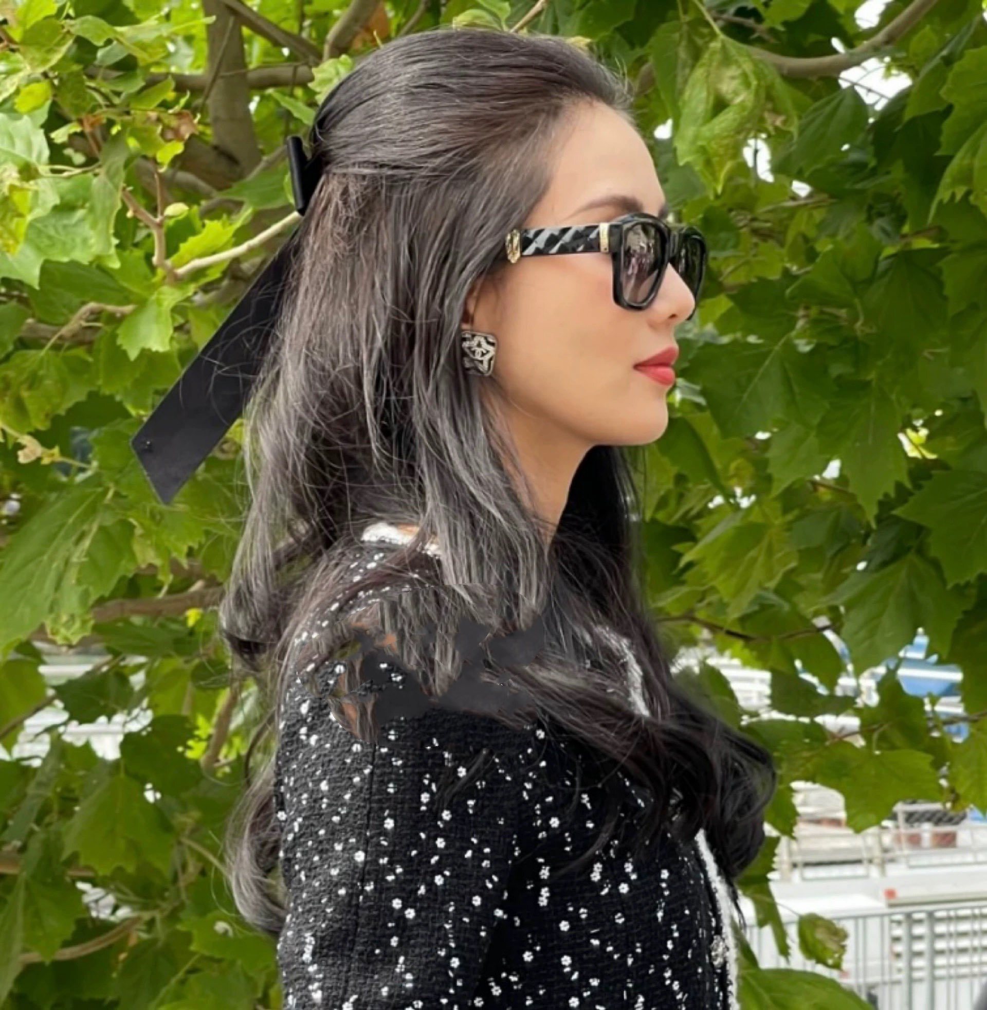 Luxury Black and White Tweed Jacket - Classic French Style