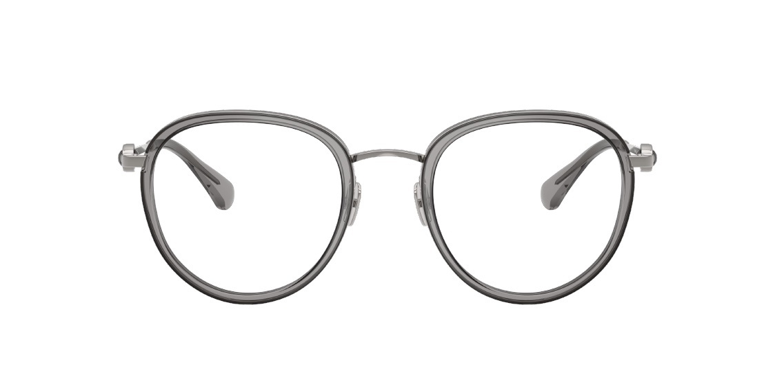 Chanel Luxury Round Grey Optical Glasses - Silver Temples