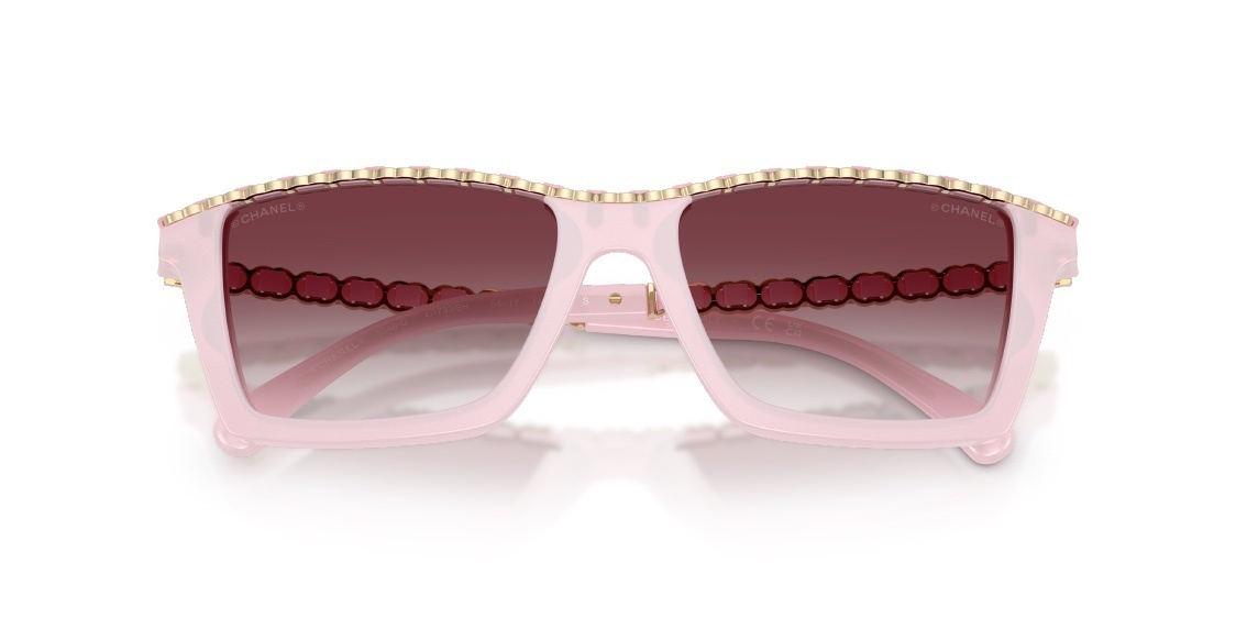 Chanel Iconic Chain Square Sunglasses in Black and Silver