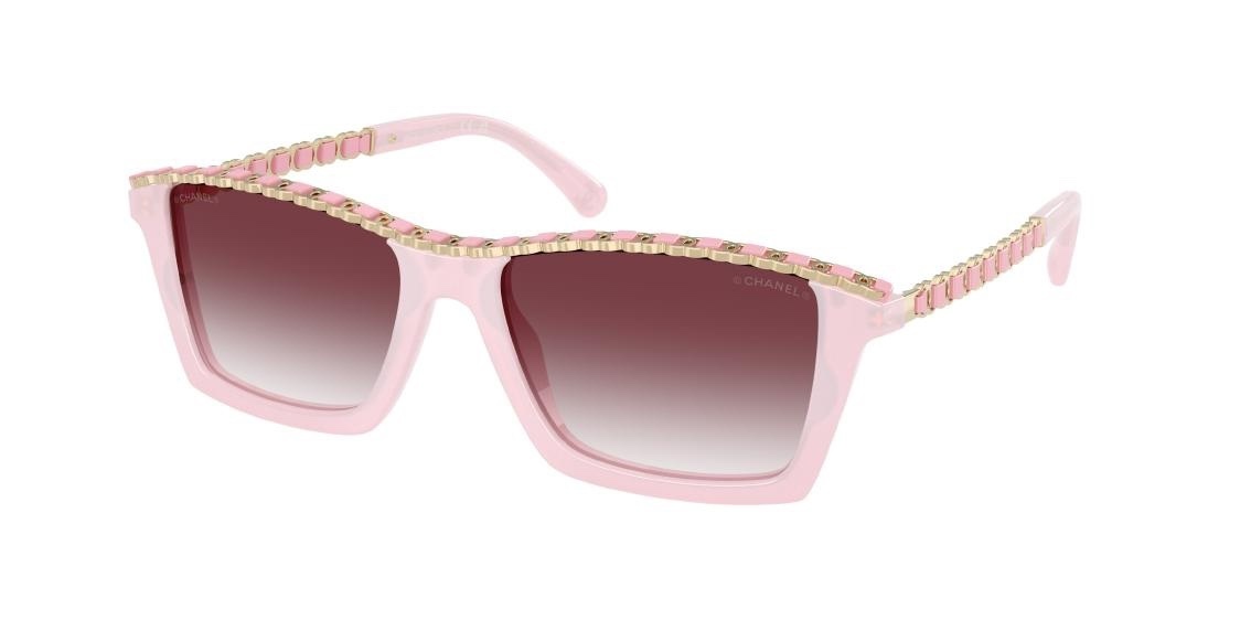 Chanel Iconic Chain Square Sunglasses in Black and Silver