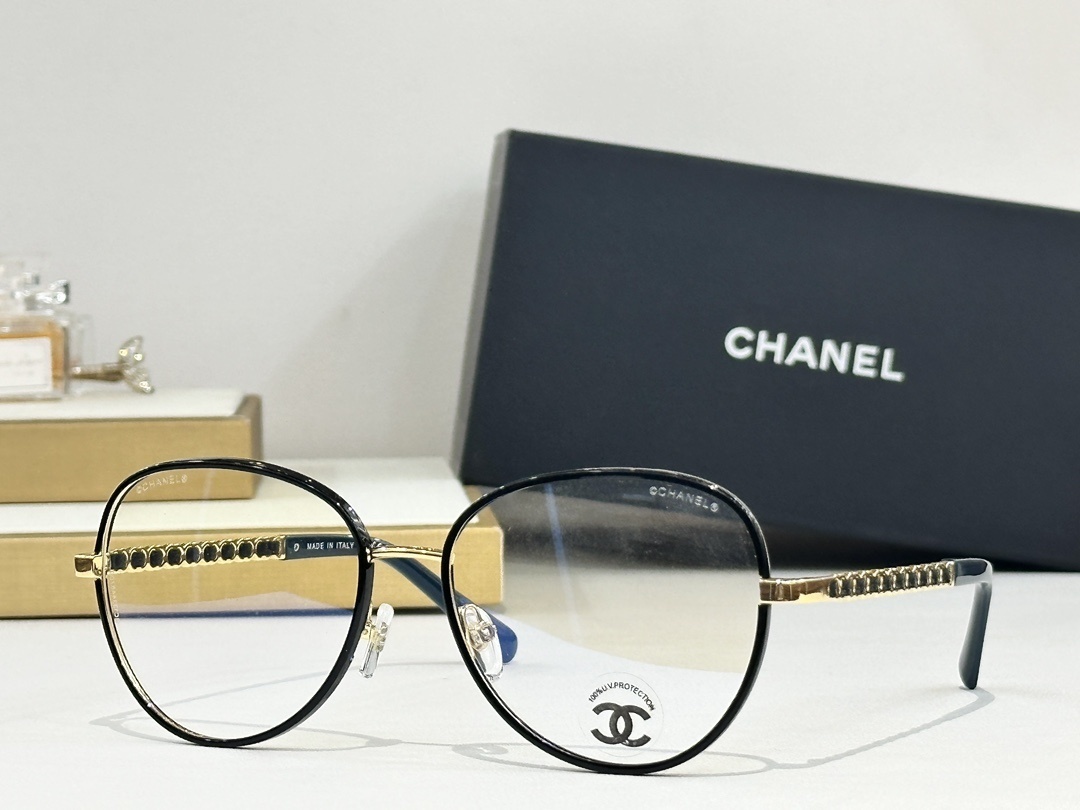 Chanel Luxury Metal Round Eyeglass Frames - Elegant Optical Design