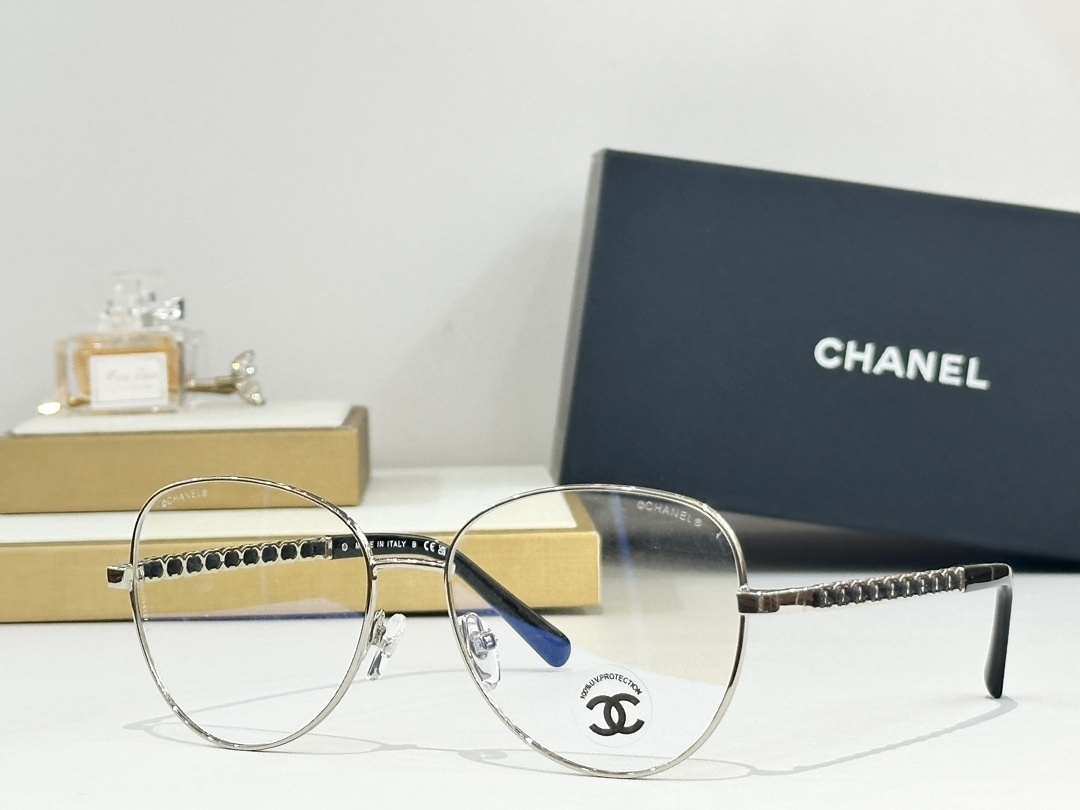 Chanel Luxury Metal Round Eyeglass Frames – Elegant Optical Design