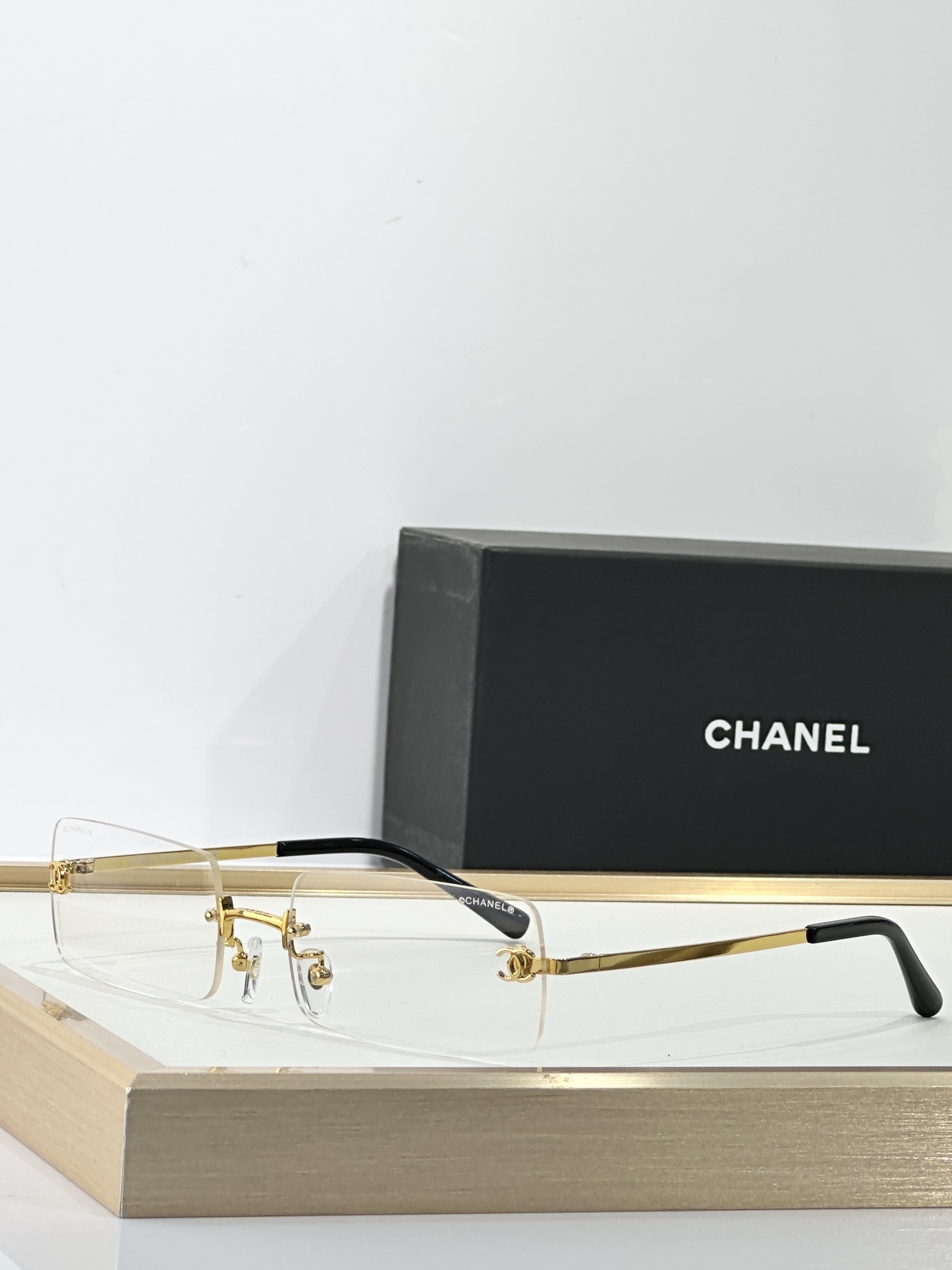 Chanel Rimless Rectangle Sunglasses - Iconic Y2K Designer Eyewear