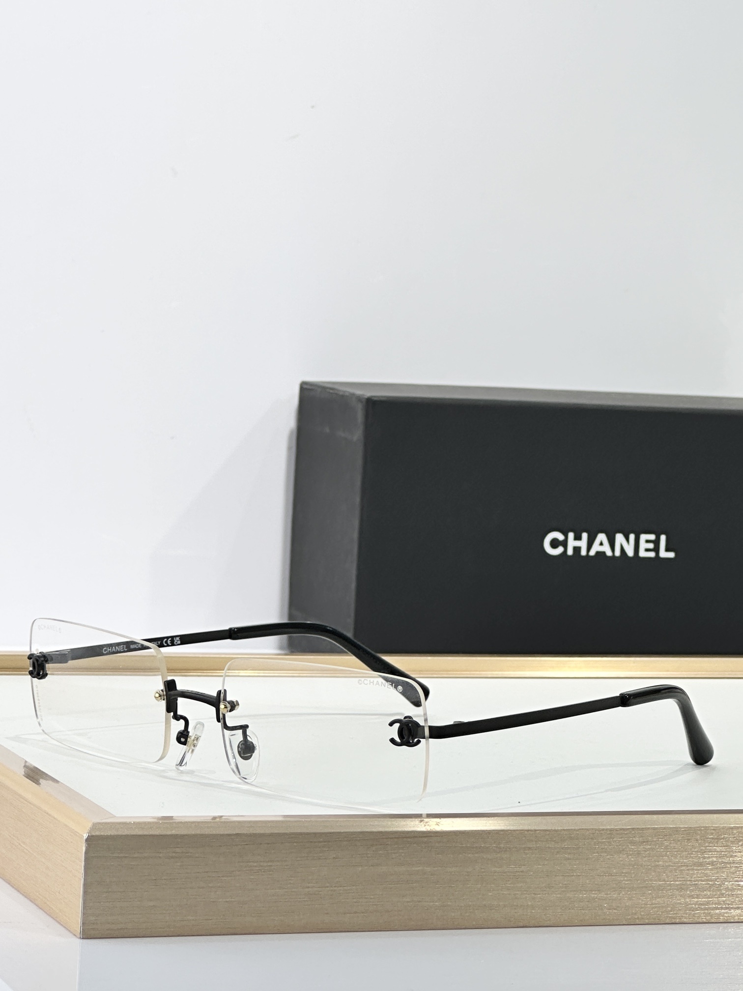 Chanel Rimless Rectangle Sunglasses - Iconic Y2K Designer Eyewear