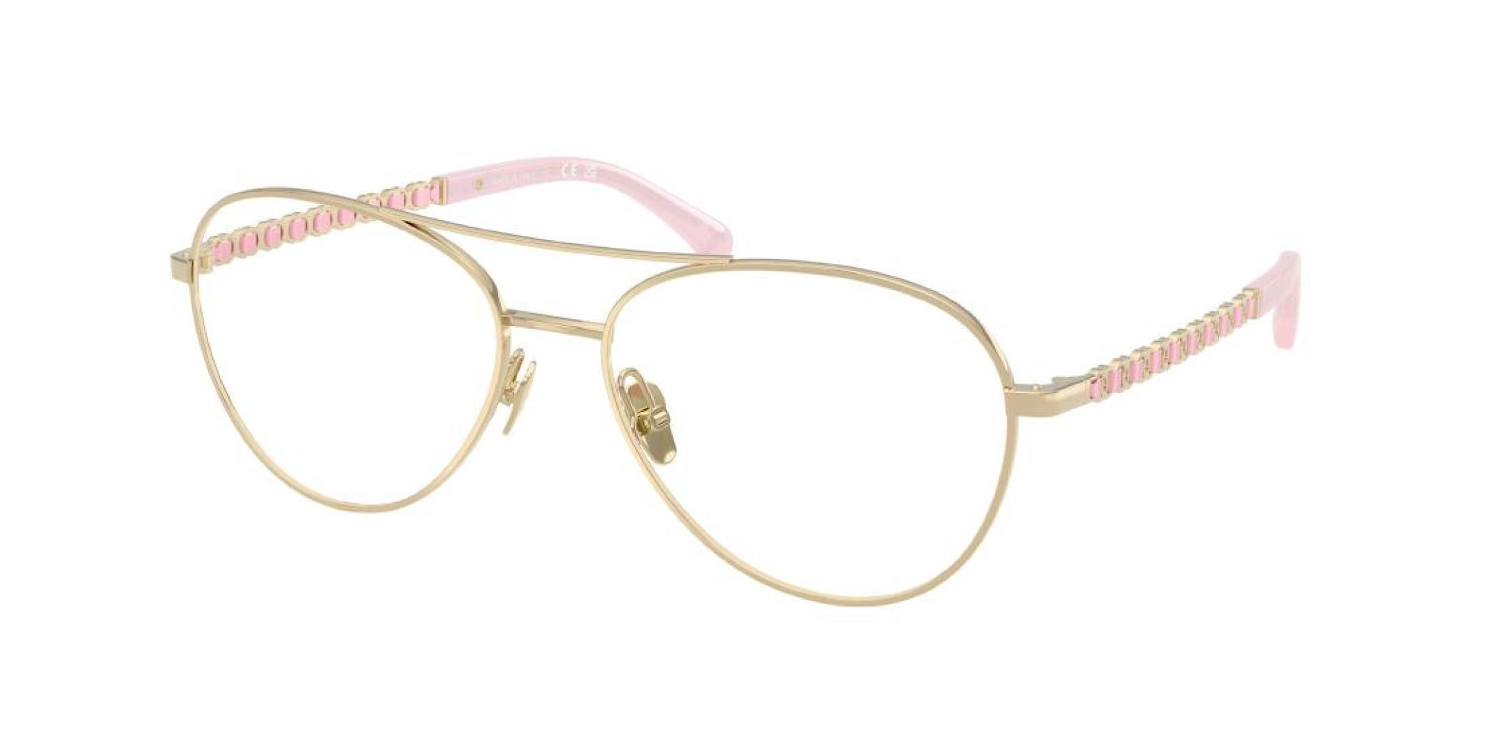 Chanel Gold Pilot Eyeglasses with Interwoven Chain Detail