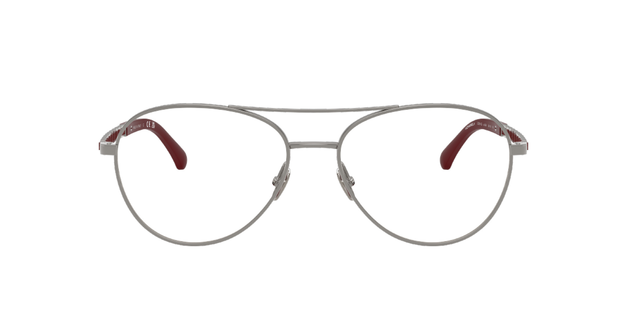 Chanel Gold Pilot Eyeglasses with Interwoven Chain Detail