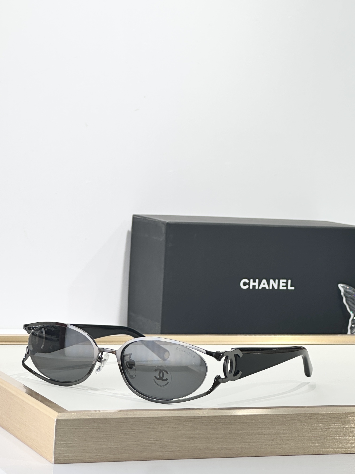 Chanel Vintage Oval Sunglasses - Iconic CC Logo Luxury Eyewear