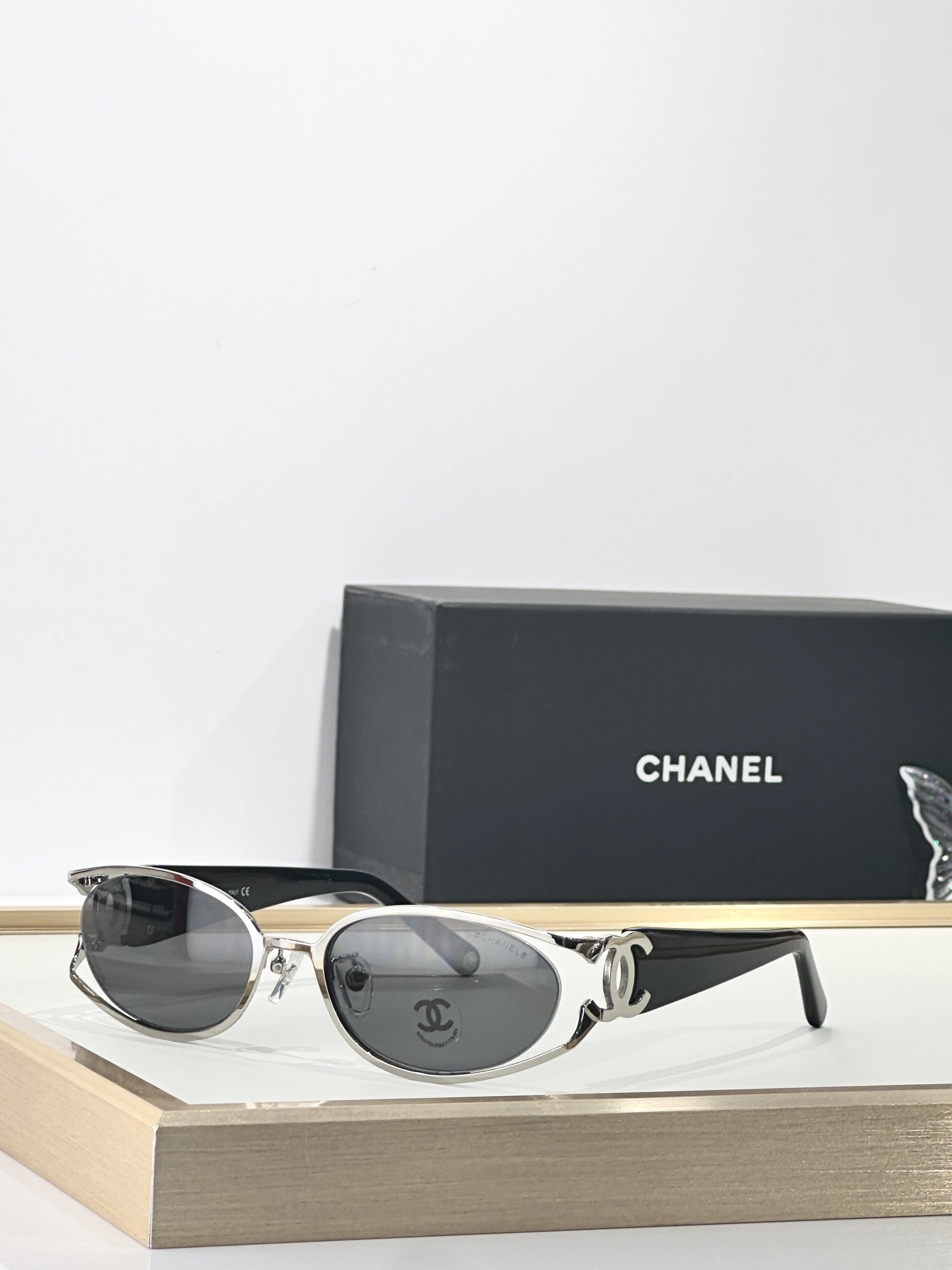 Chanel Vintage Oval Sunglasses - Iconic CC Logo Luxury Eyewear