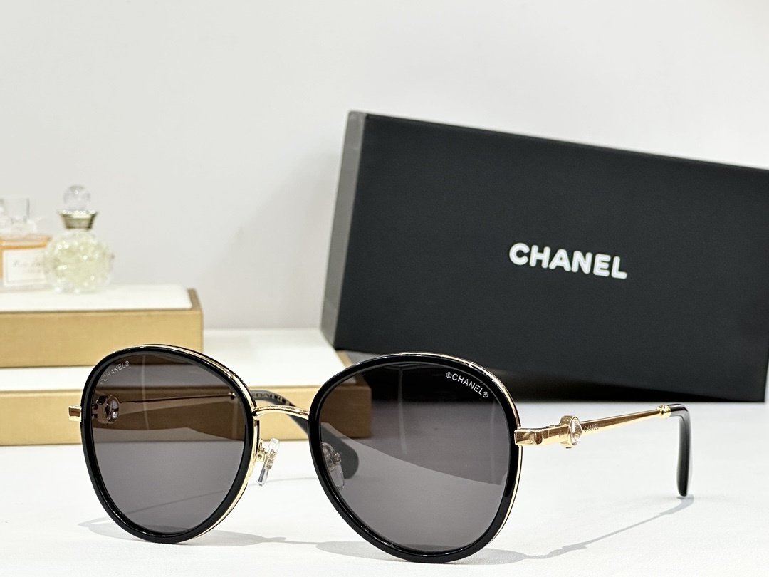Chanel Women's Round Sunglasses - Elegant Gradient Lens Eyewear
