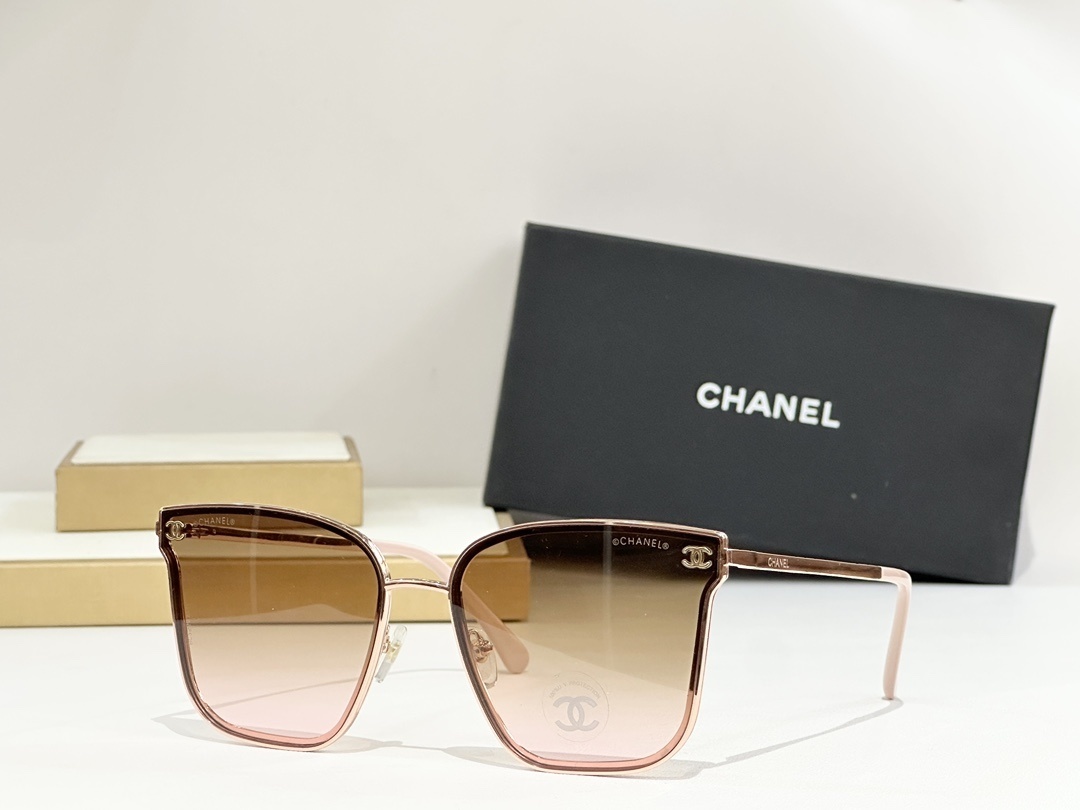Chanel Luxury Oversized Square Sunglasses - Elegant Women's Eyewear