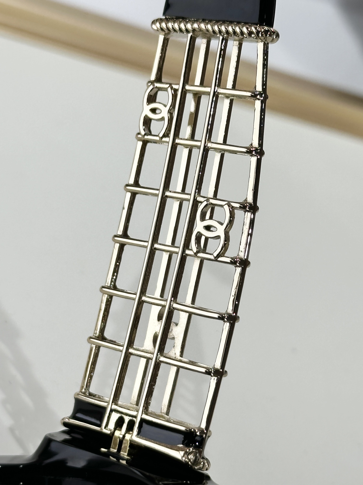 Chanel Oversized Butterfly Sunglasses with Gold Cage Temples