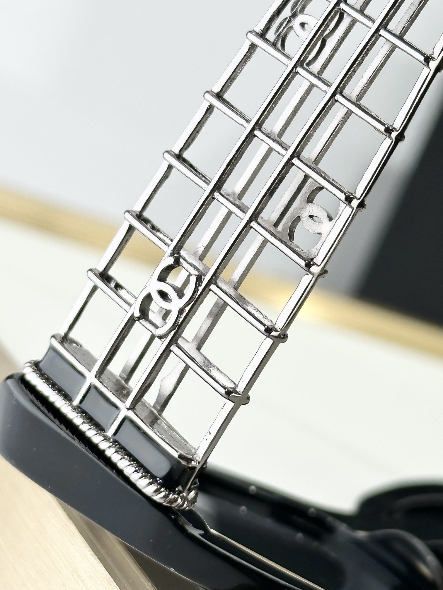 Chanel Oversized Butterfly Sunglasses with Gold Cage Temples