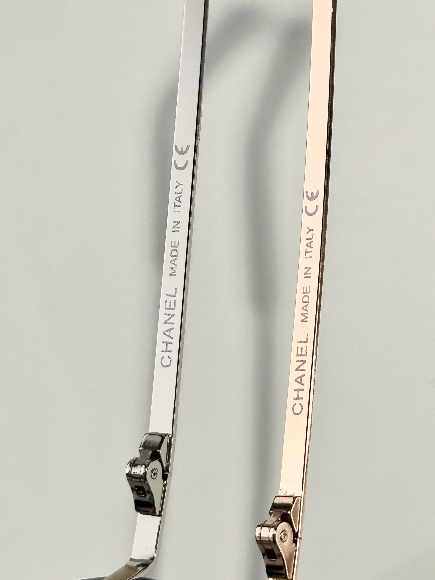 Chanel Luxury Rimless Oval Sunglasses with Gradient Lenses & CC Logo