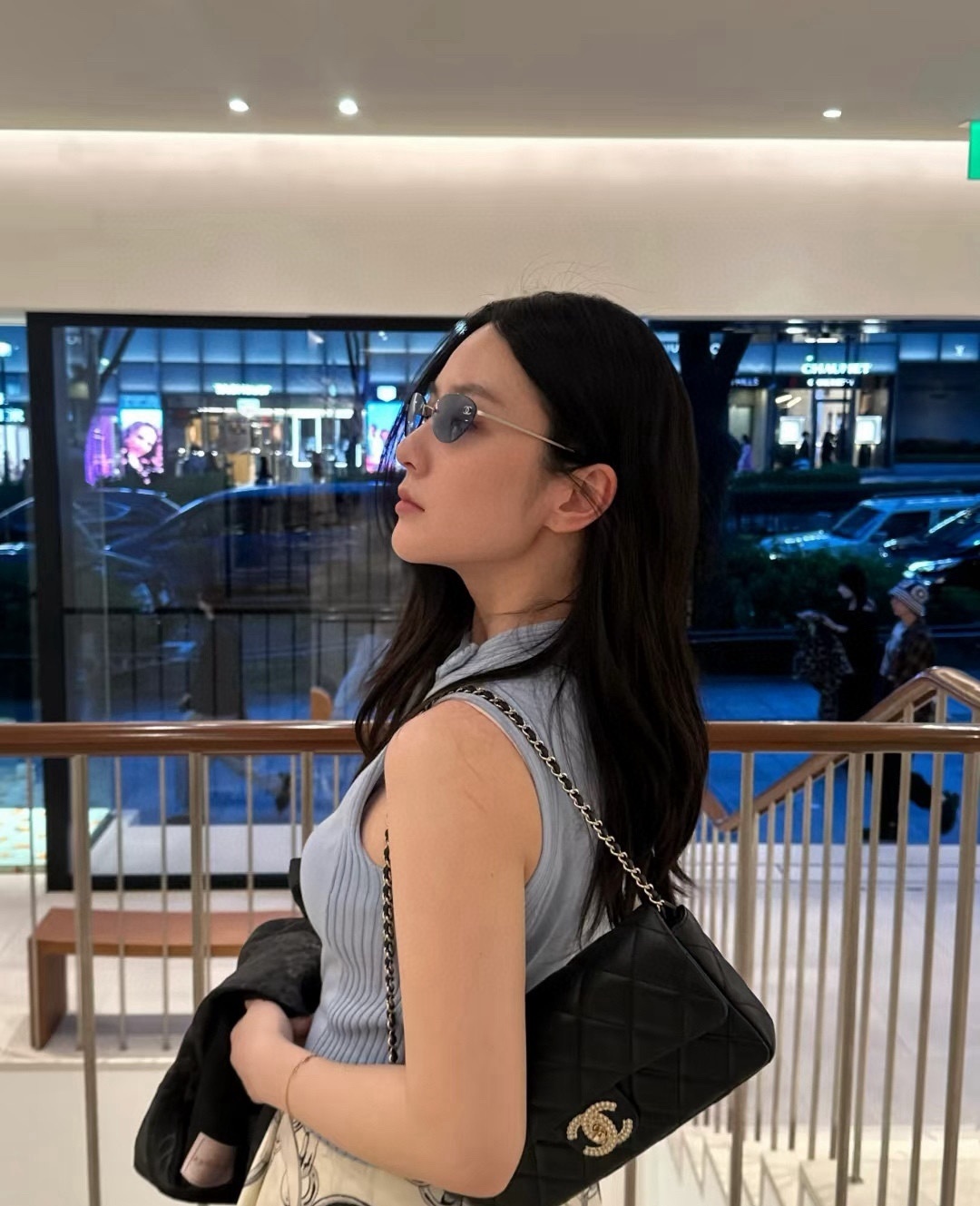 Vintage Chanel Rimless Oval Sunglasses - Y2K Tinted Luxury Eyewear