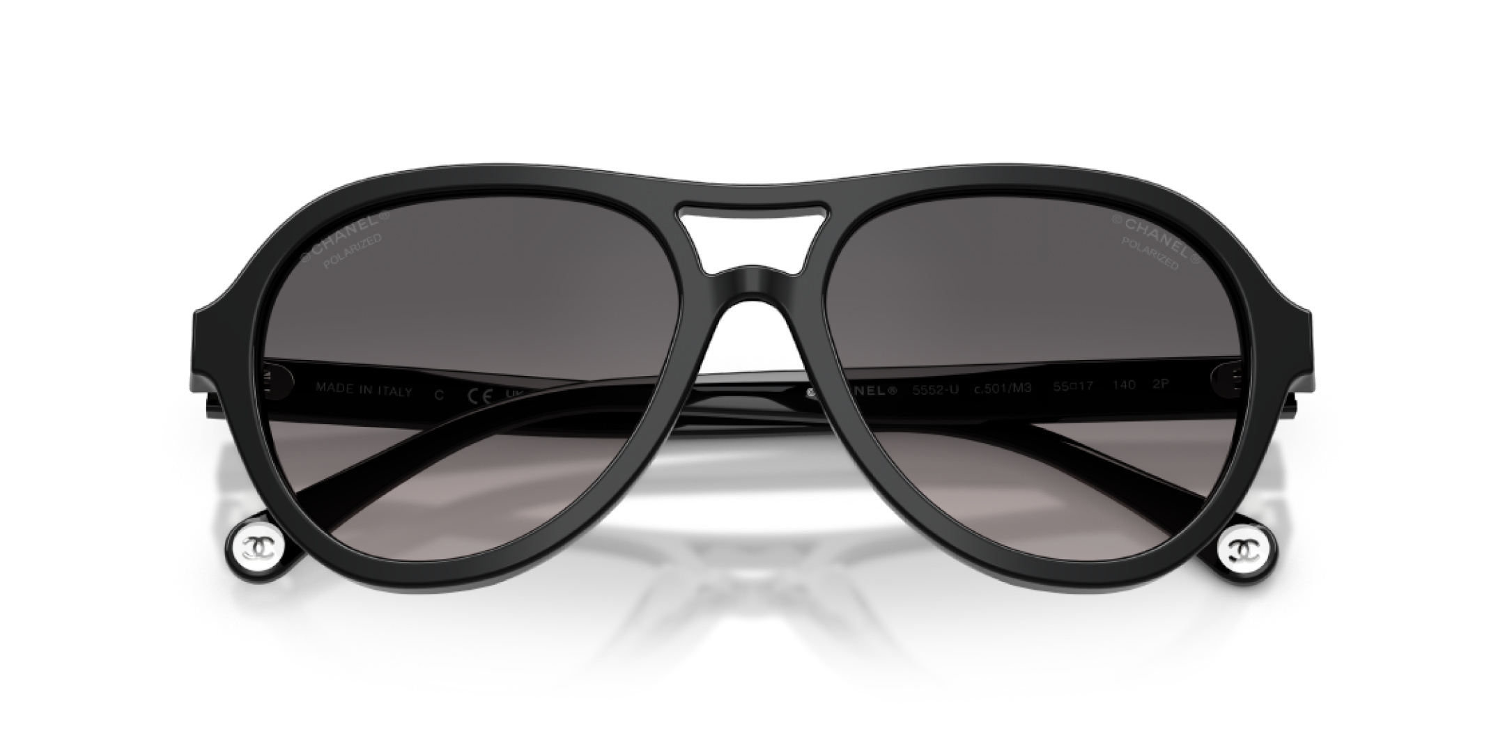 Chanel Luxury Pink Acetate Aviator Sunglasses with Brown Gradient