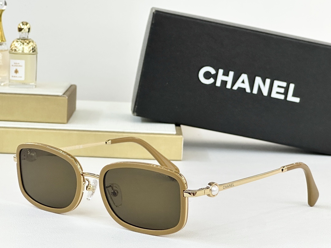 Chanel Square Pearl Sunglasses - Luxury Designer Eyewear for Women