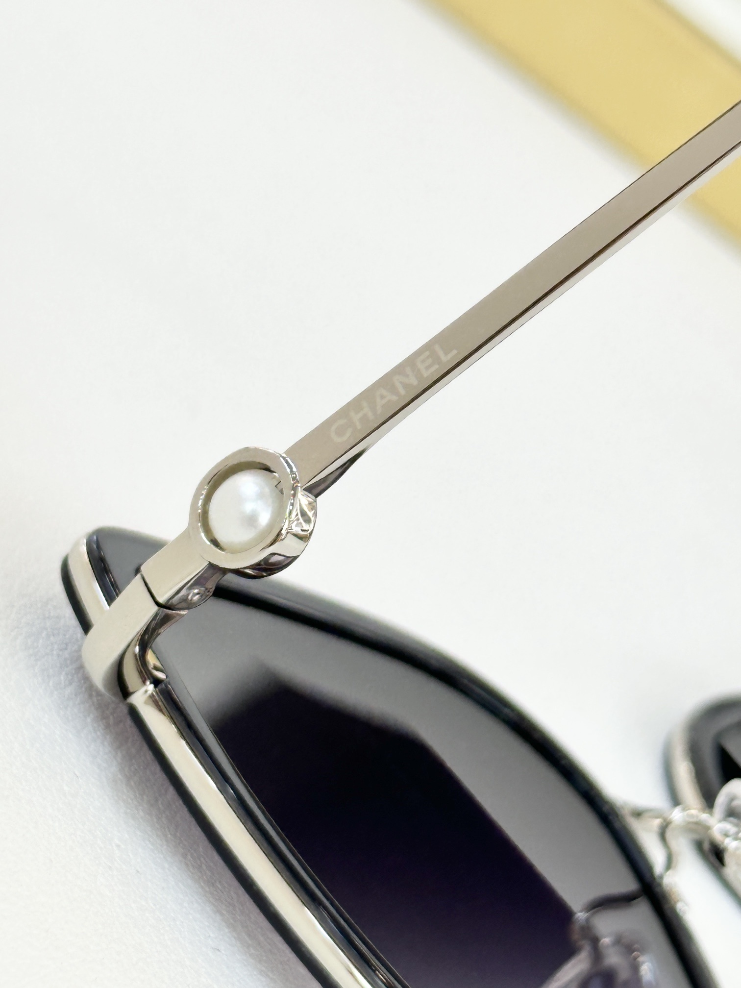Chanel Luxury Oversized Square Sunglasses with Pearl Details