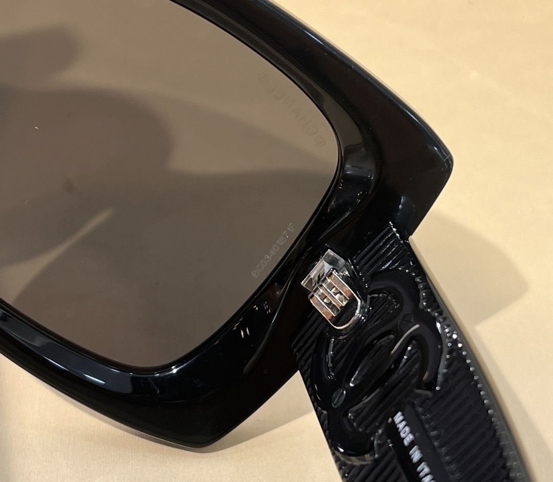 Chanel 5494 Black Square Sunglasses - Iconic CC Logo Luxury Eyewear