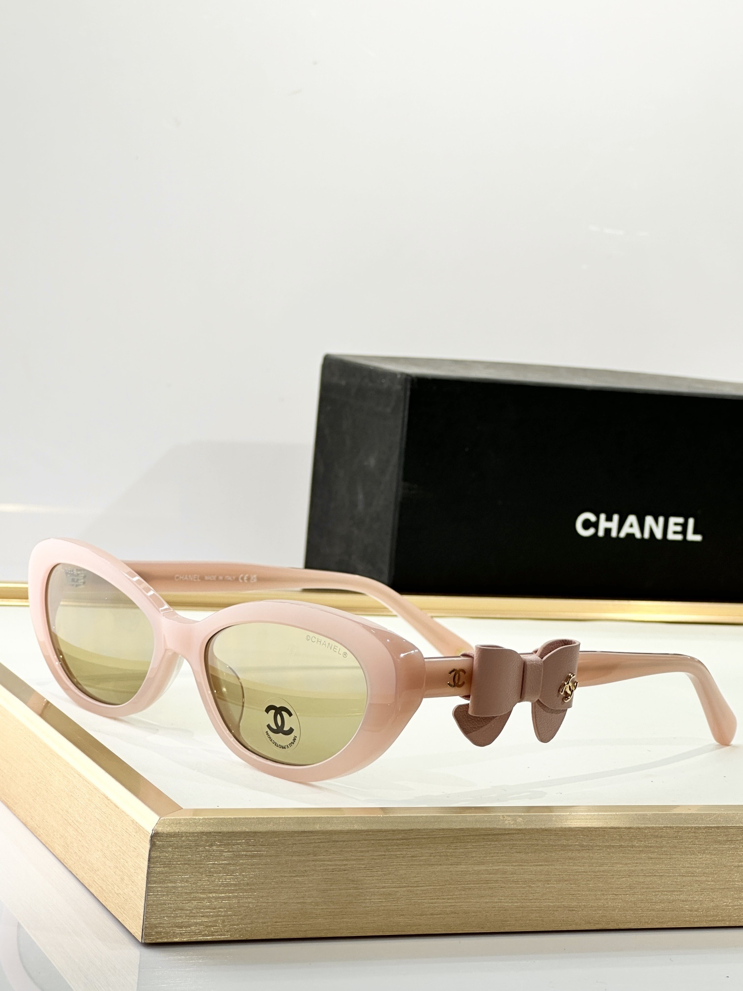 Chanel Women's Oval Bow Sunglasses - Premium Luxury Eyewear