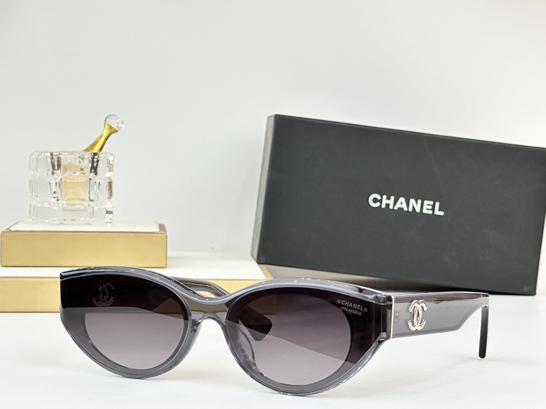 Chanel Women’s Polarized Cat-Eye Sunglasses with Iconic CC Logo