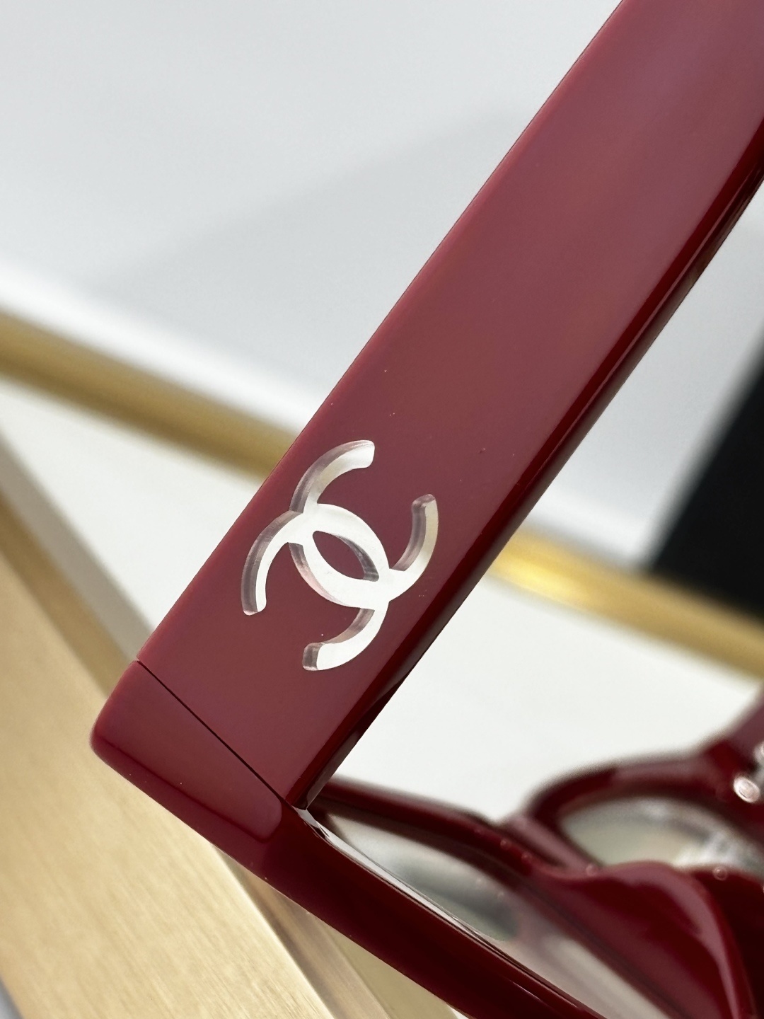 Chanel Red Cat Eye Eyeglasses - Elegant Acetate Luxury Frames