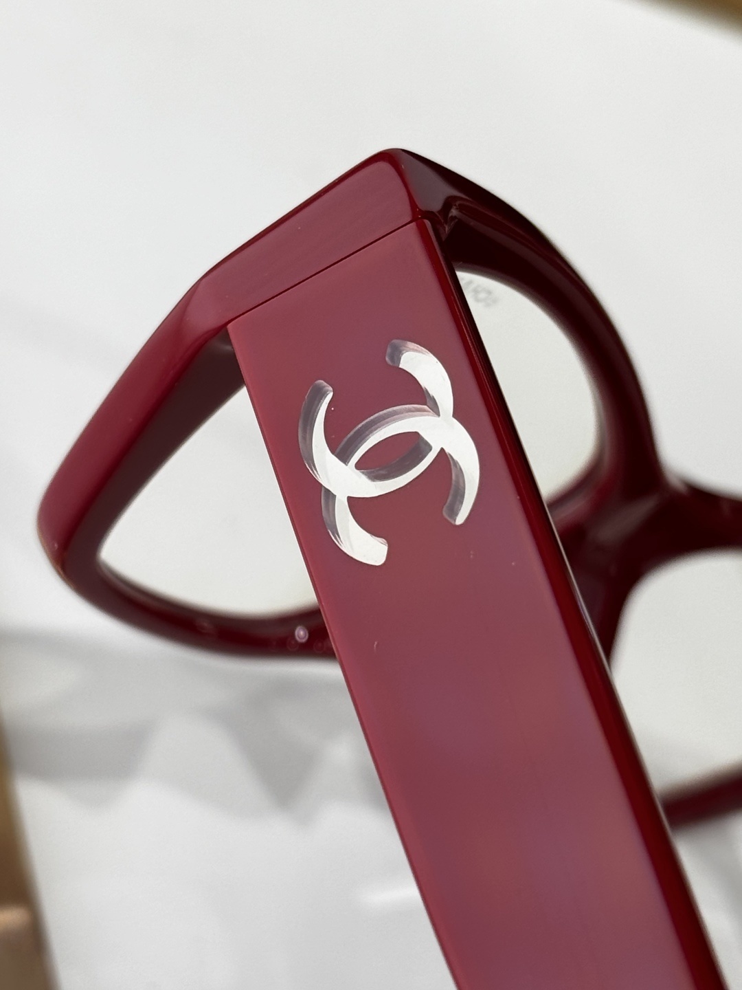 Chanel Red Cat Eye Eyeglasses - Elegant Acetate Luxury Frames