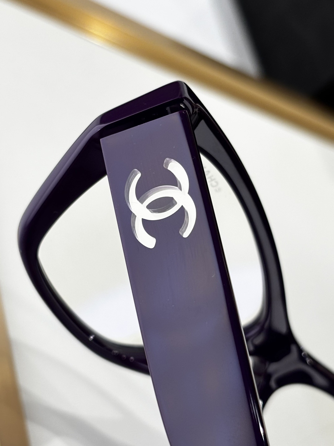 Chanel Luxury Cat-Eye Eyeglasses - Deep Purple Acetate Frames